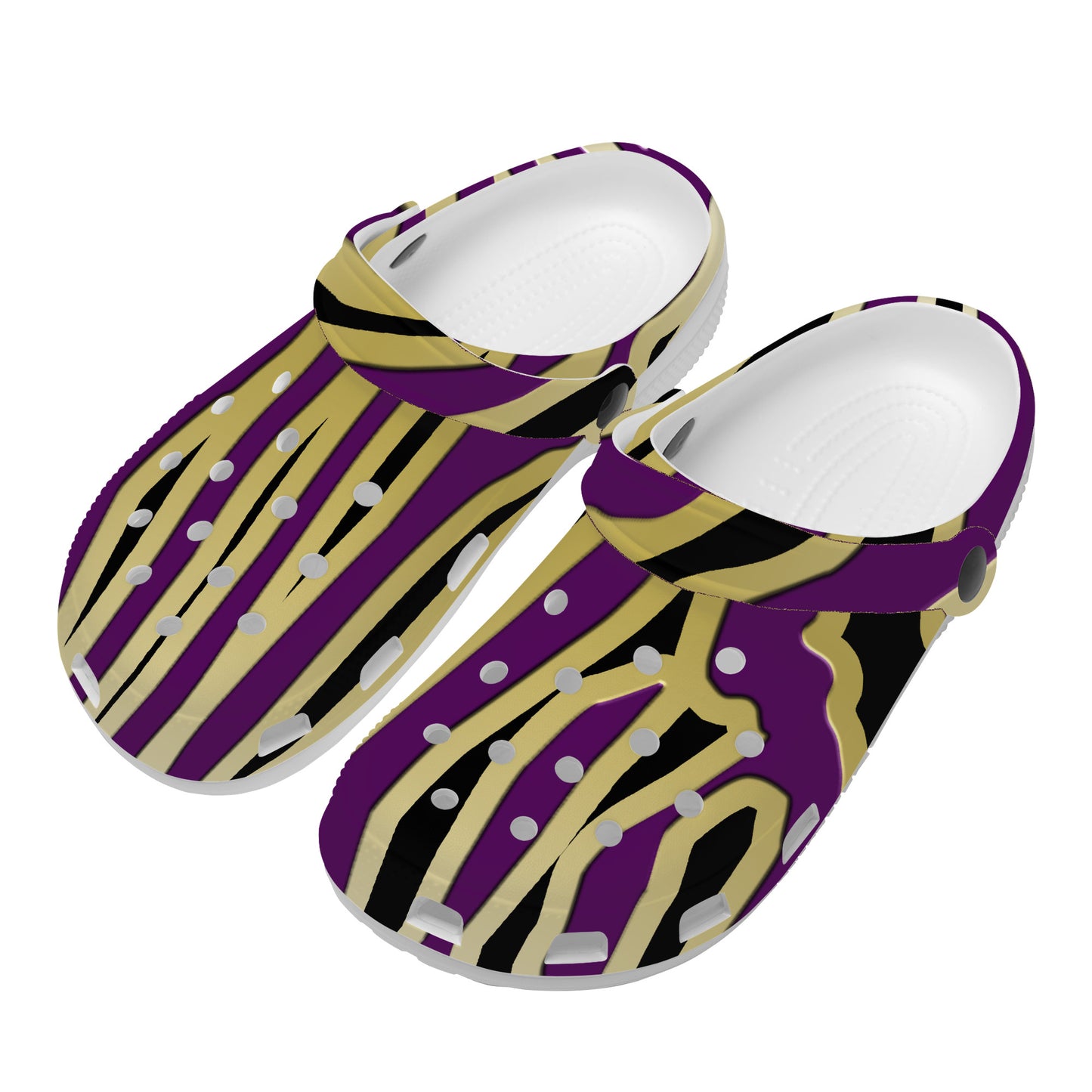 Snooty Fox Art Crocs Clogs - Purple Design