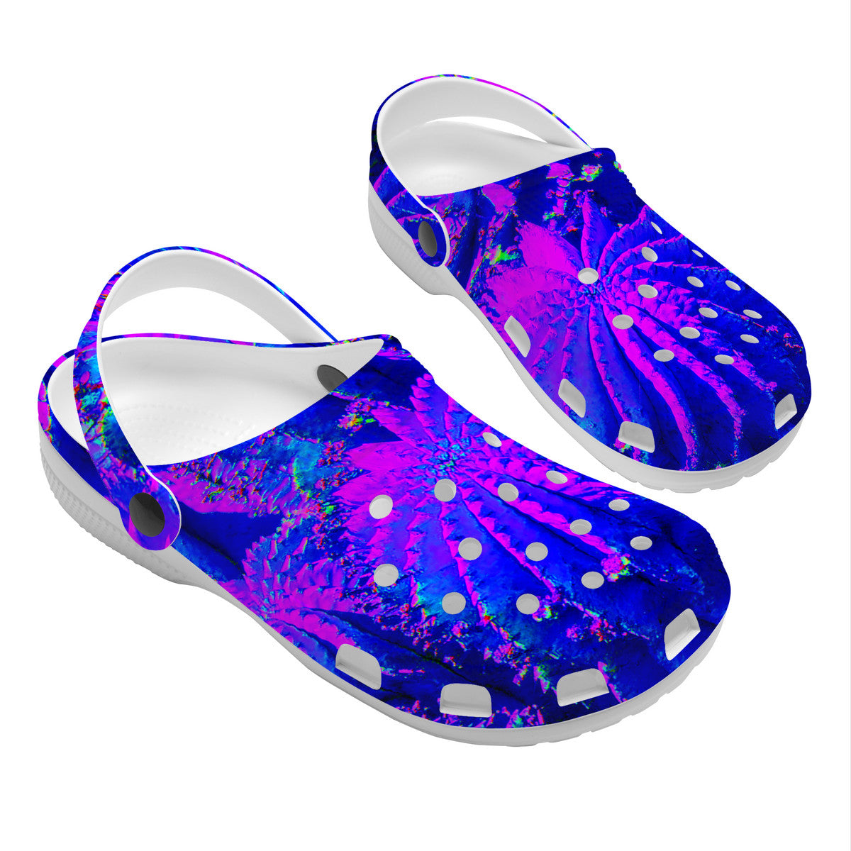 Snooty Fox Art Crocs Clogs - Neon Purple