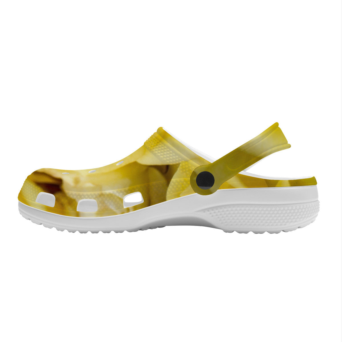 Snooty Fox Art Crocs Clogs - Yellow Rose Blooms