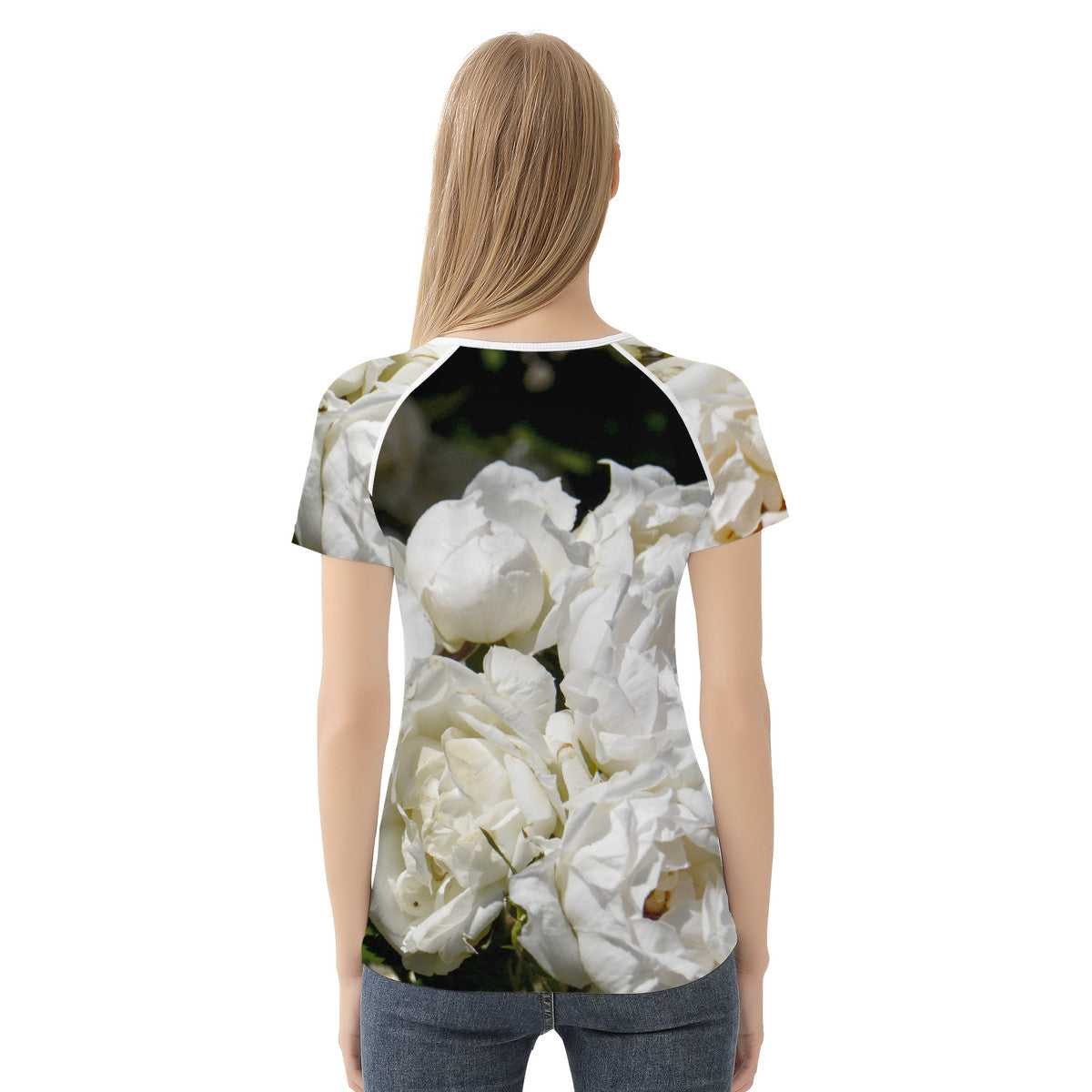 Snooty Fox Art T shirt - All Over White Roses