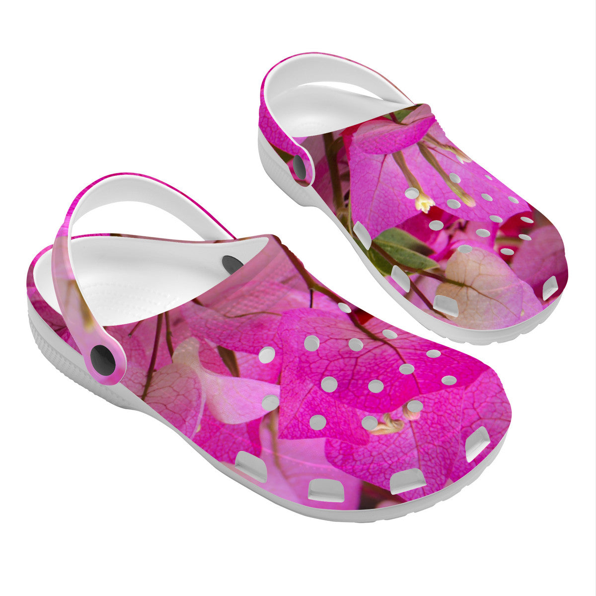 Snooty Fox Art Crocs Clogs - Pink Boogie Blooms