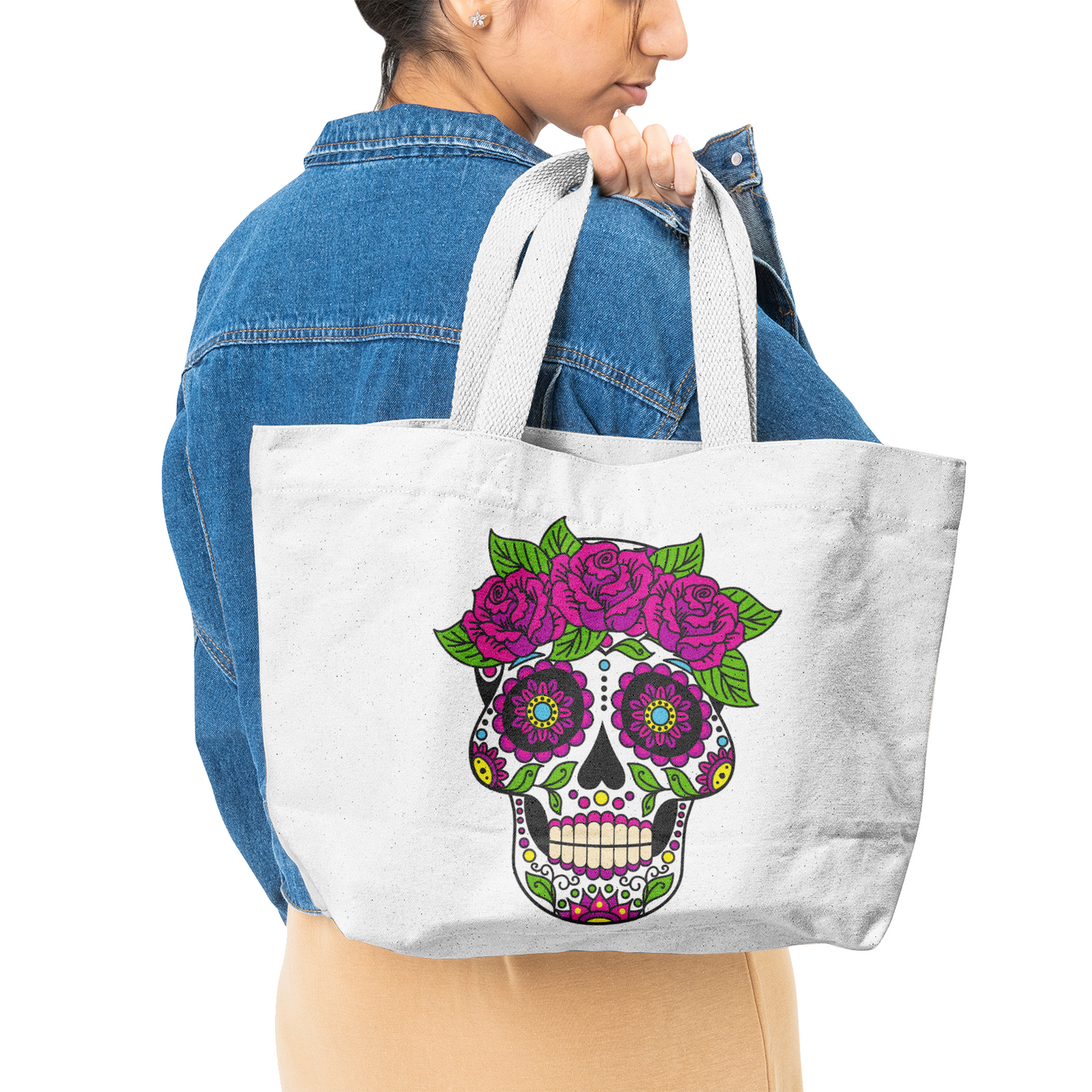 Snooty Fox Art Heavy Duty and Strong Natural Canvas Tote Bags - Catrina