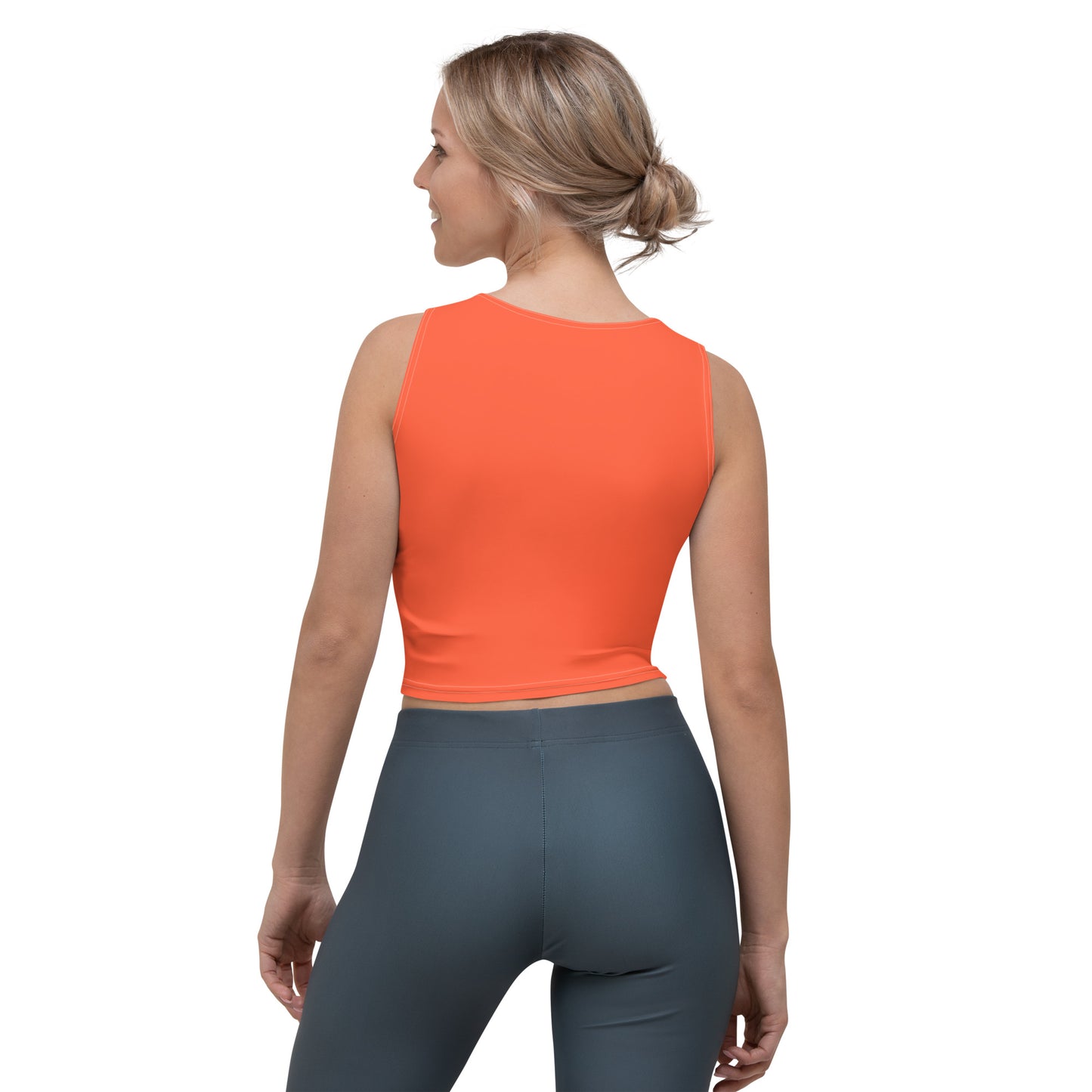 Snooty Fox Art Crop Top - Safety Orange