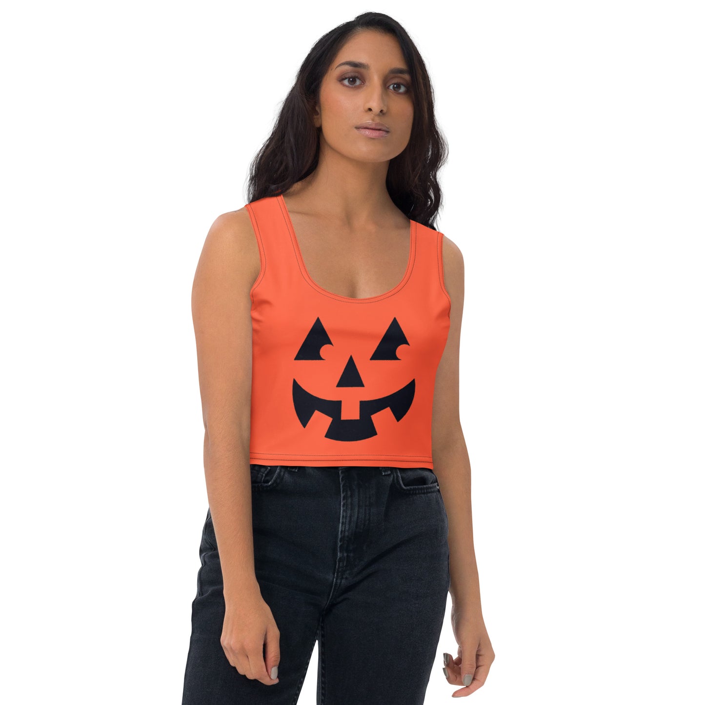 Snooty Fox Art Crop Top - Pumpkin