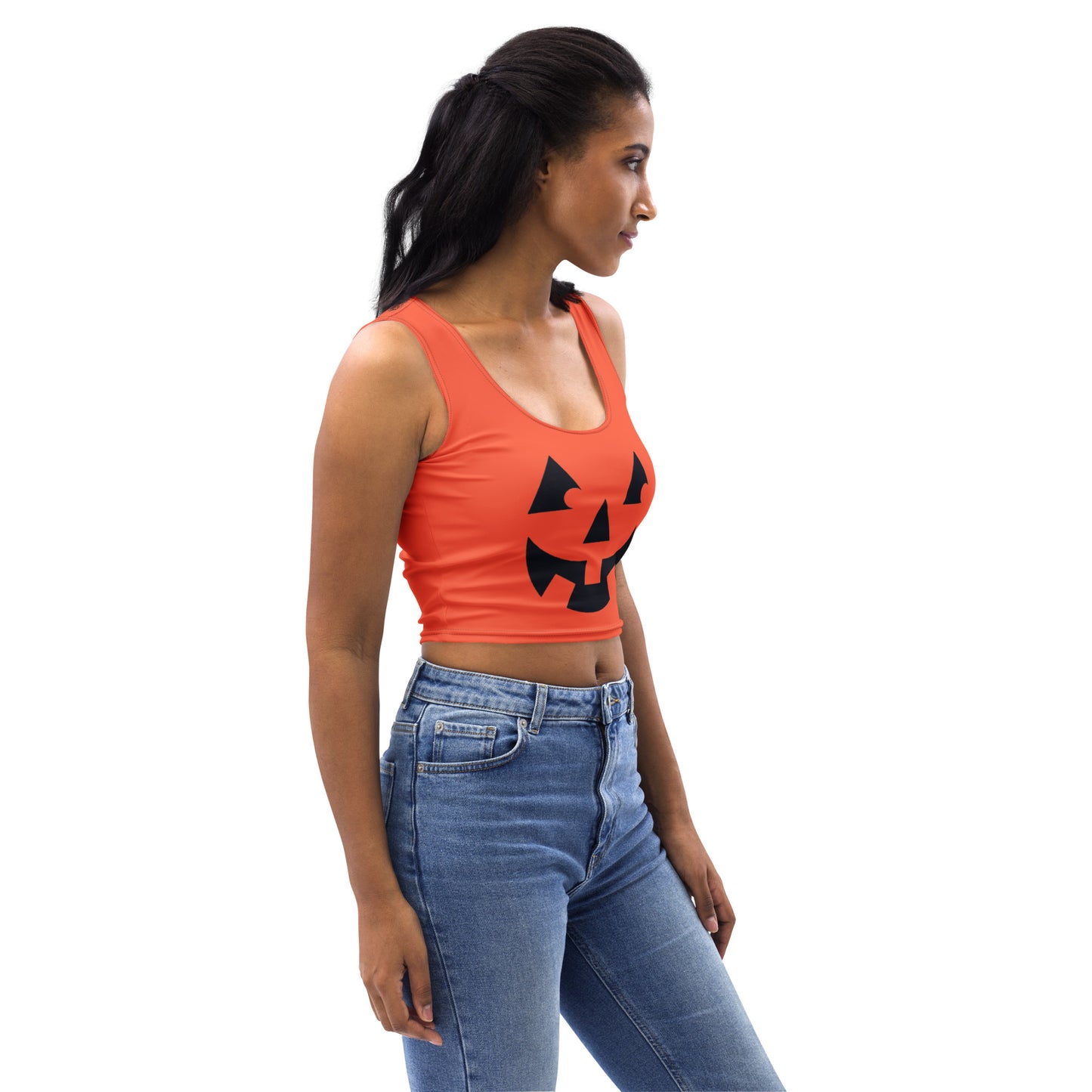 Snooty Fox Art Crop Top - Pumpkin