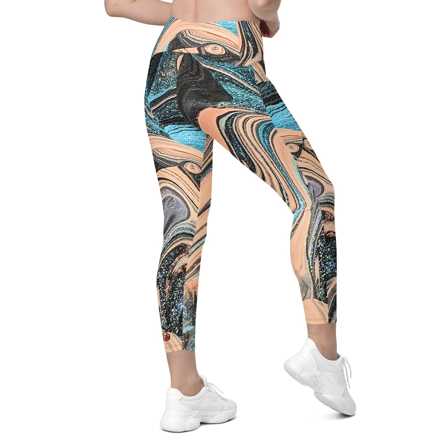 Snooty Fox Art Crossover Leggings with Pockets - Romero Design II