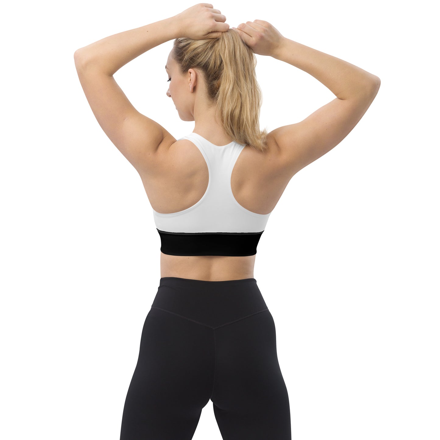 Snooty Fox Art Longline Sports Bra - Black Band