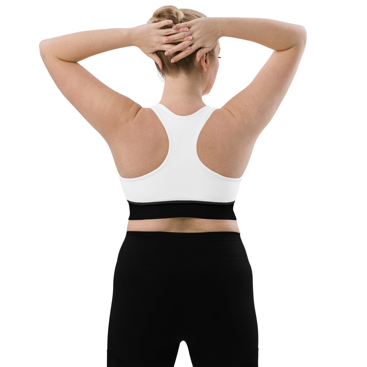 Snooty Fox Art Longline Sports Bra - Black Band