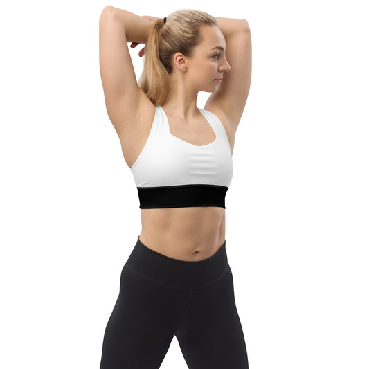 Snooty Fox Art Longline Sports Bra - Black Band