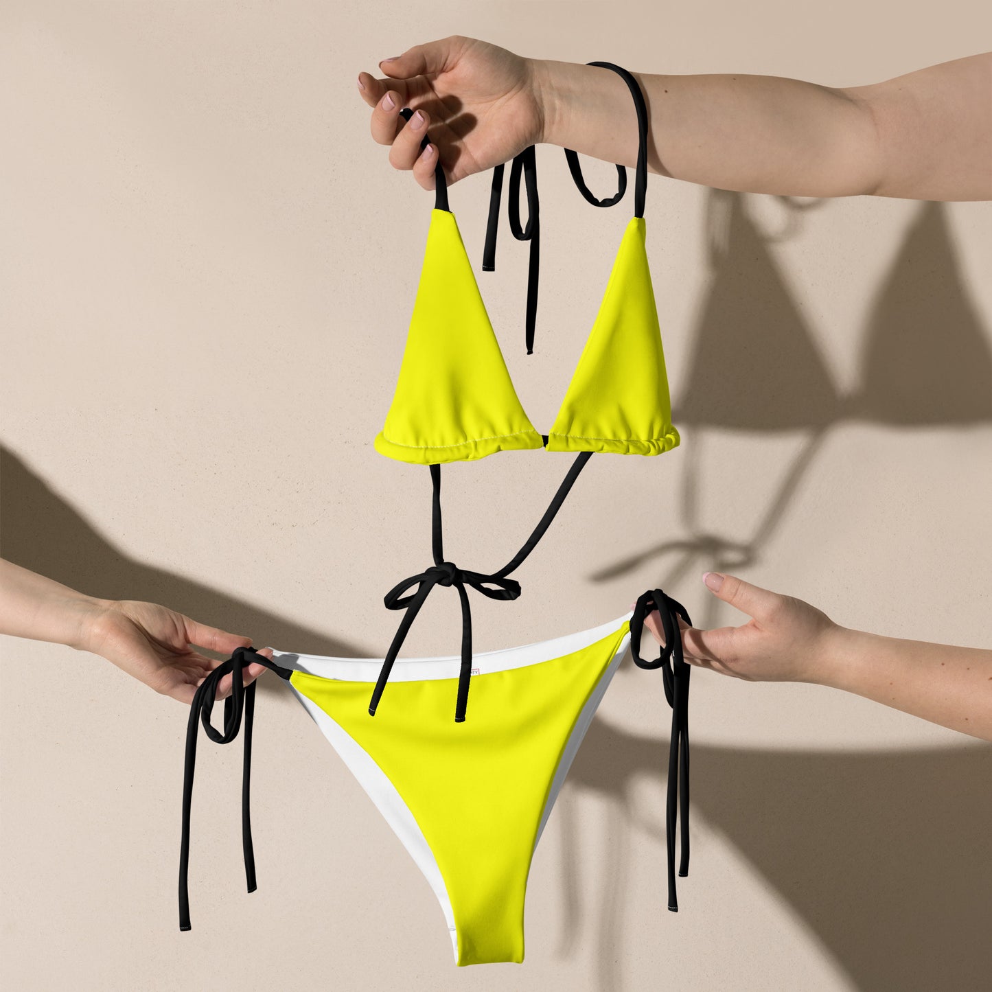 Snooty Fox Art String Bikini - Safety Yellow