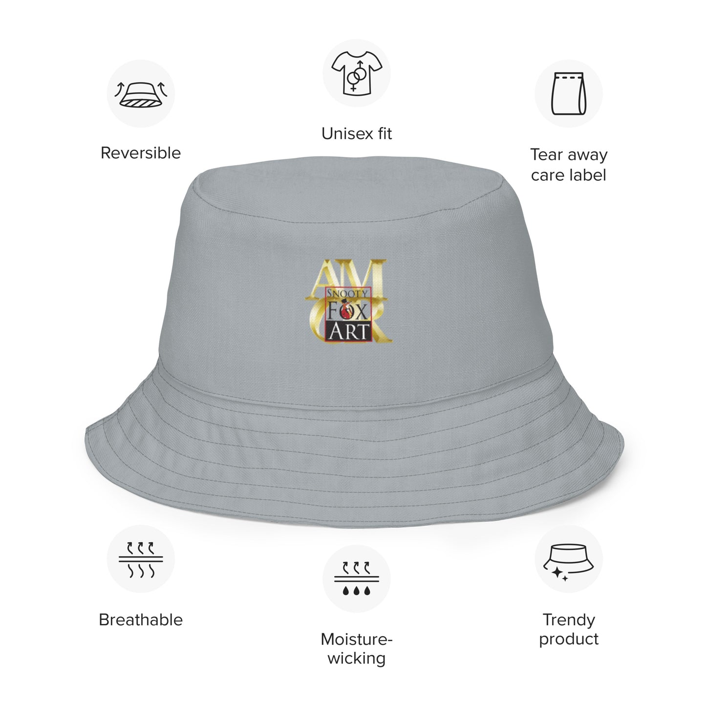 Snooty Fox Art Reversible Bucket Hat - Amor