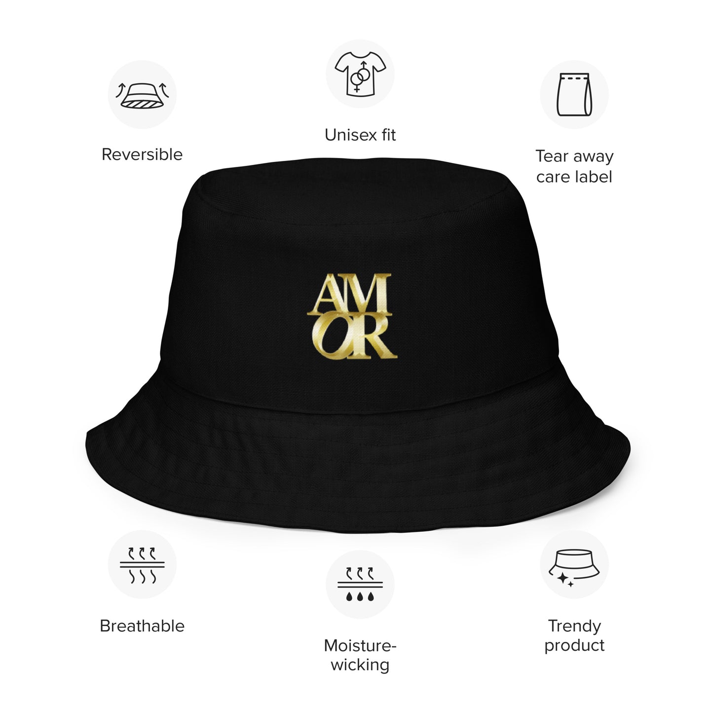 Snooty Fox Art Reversible Bucket Hat - Amor