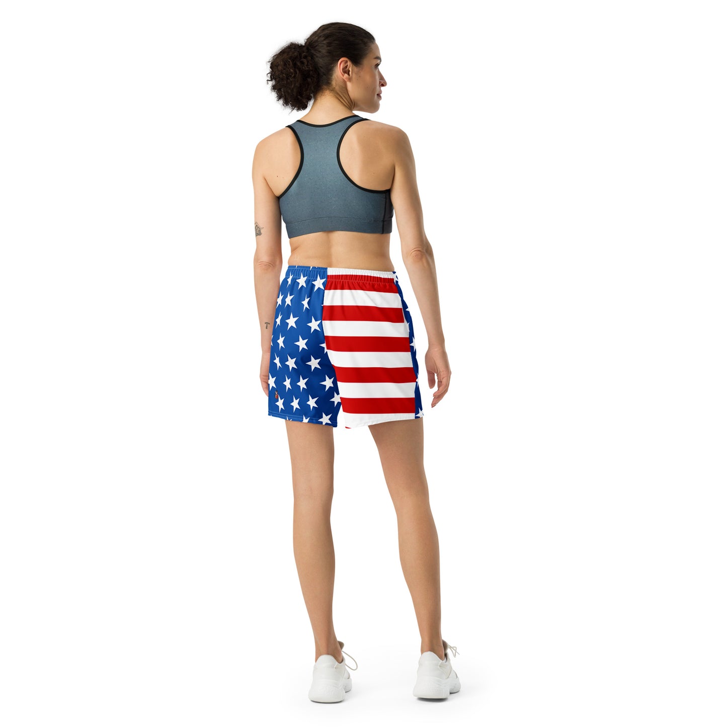 Snooty Fox Art Unisex Athletic Long Shorts - Stars and Stripes