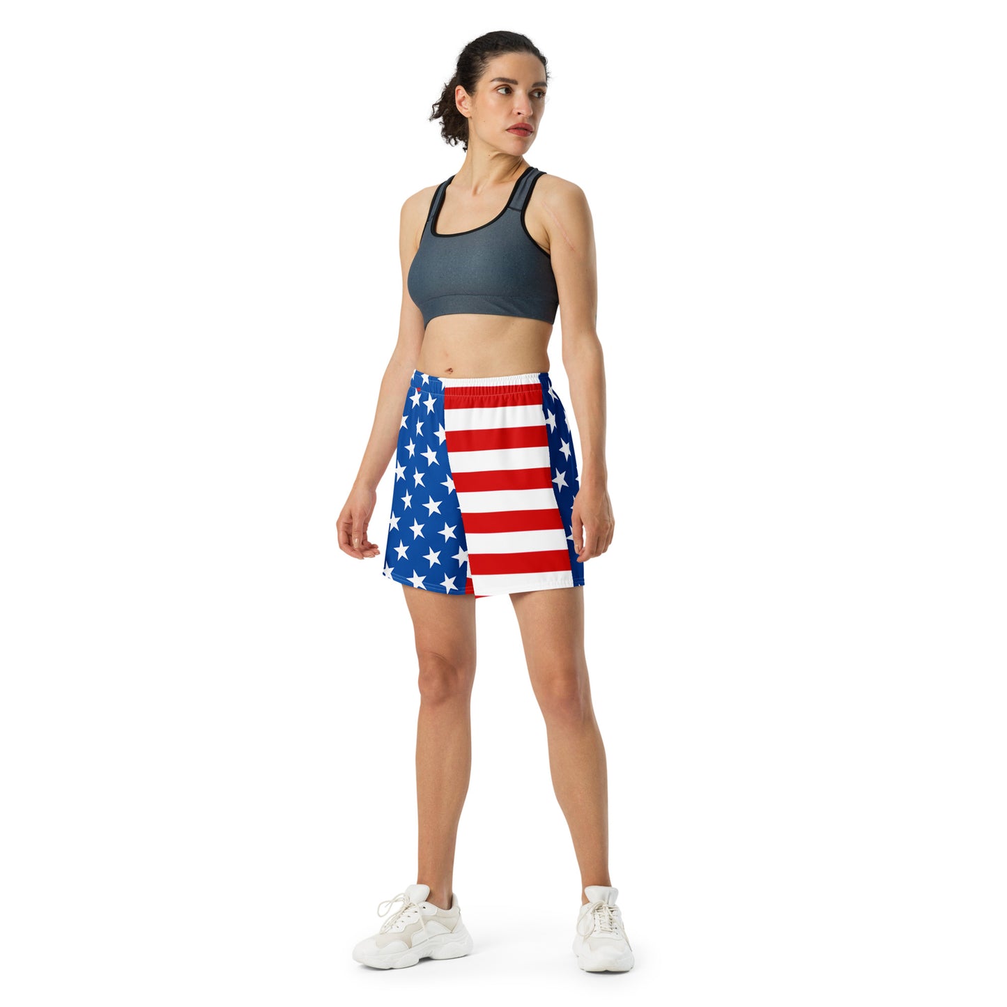 Snooty Fox Art Unisex Athletic Long Shorts - Stars and Stripes