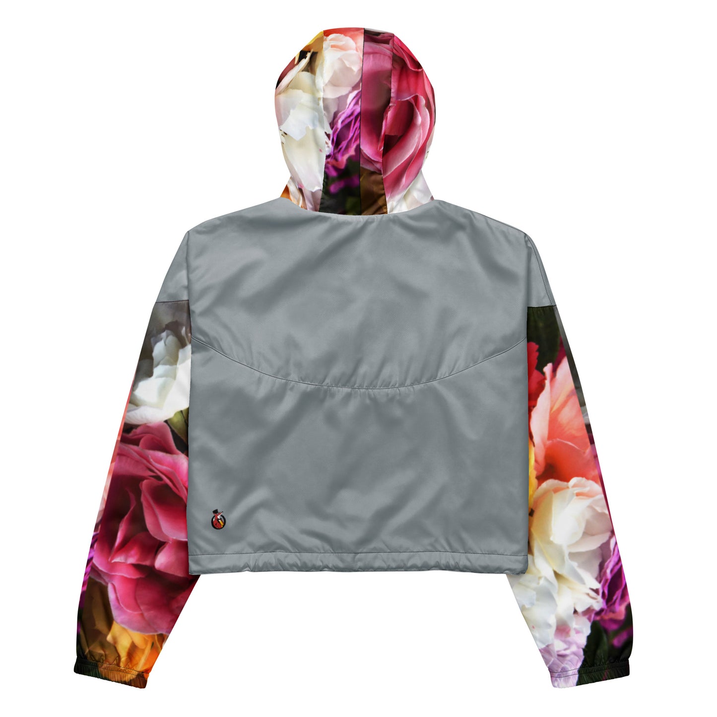 Snooty Fox Art Women’s Cropped Windbreaker - Roses