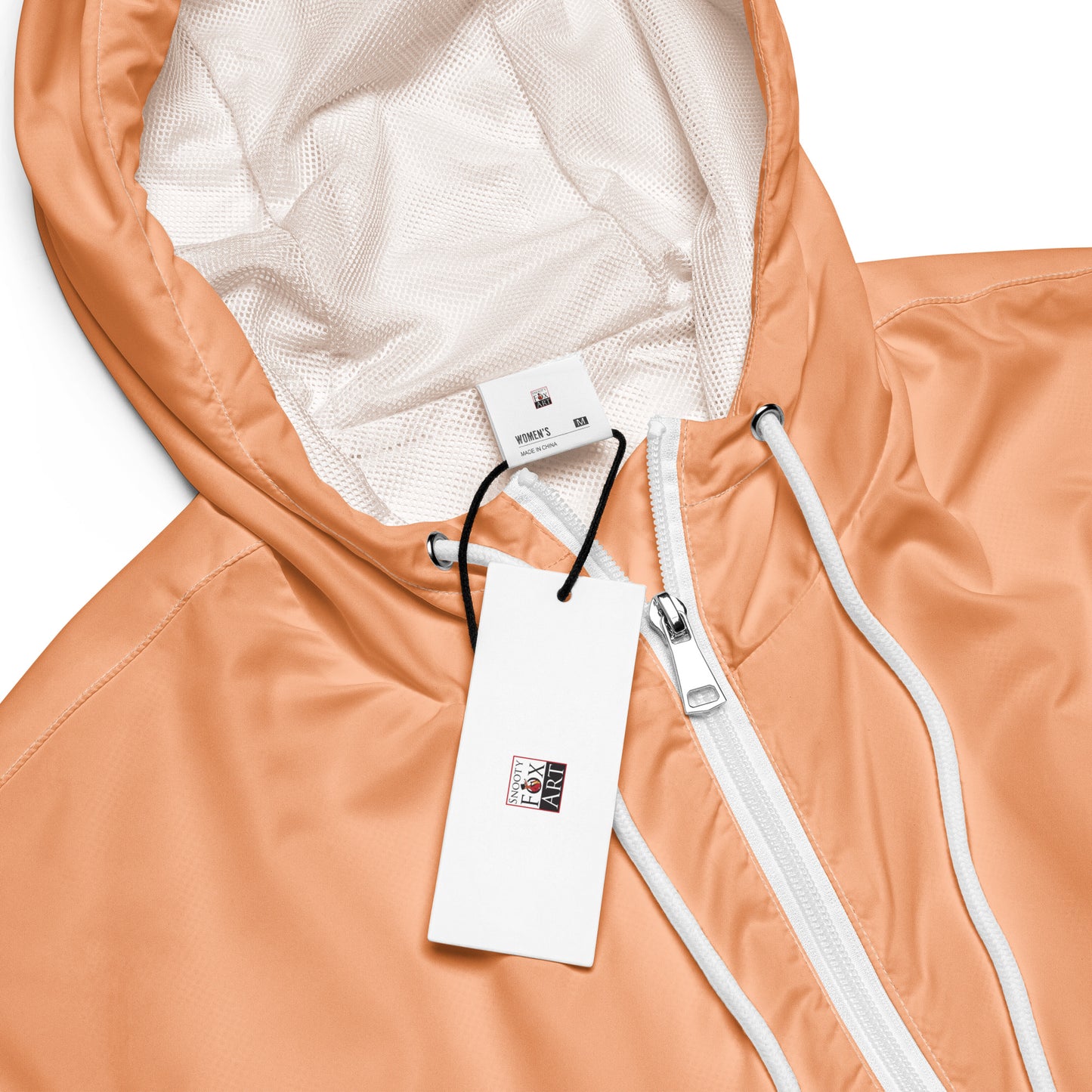 Snooty Fox Art Women’s Cropped Windbreaker - Peach