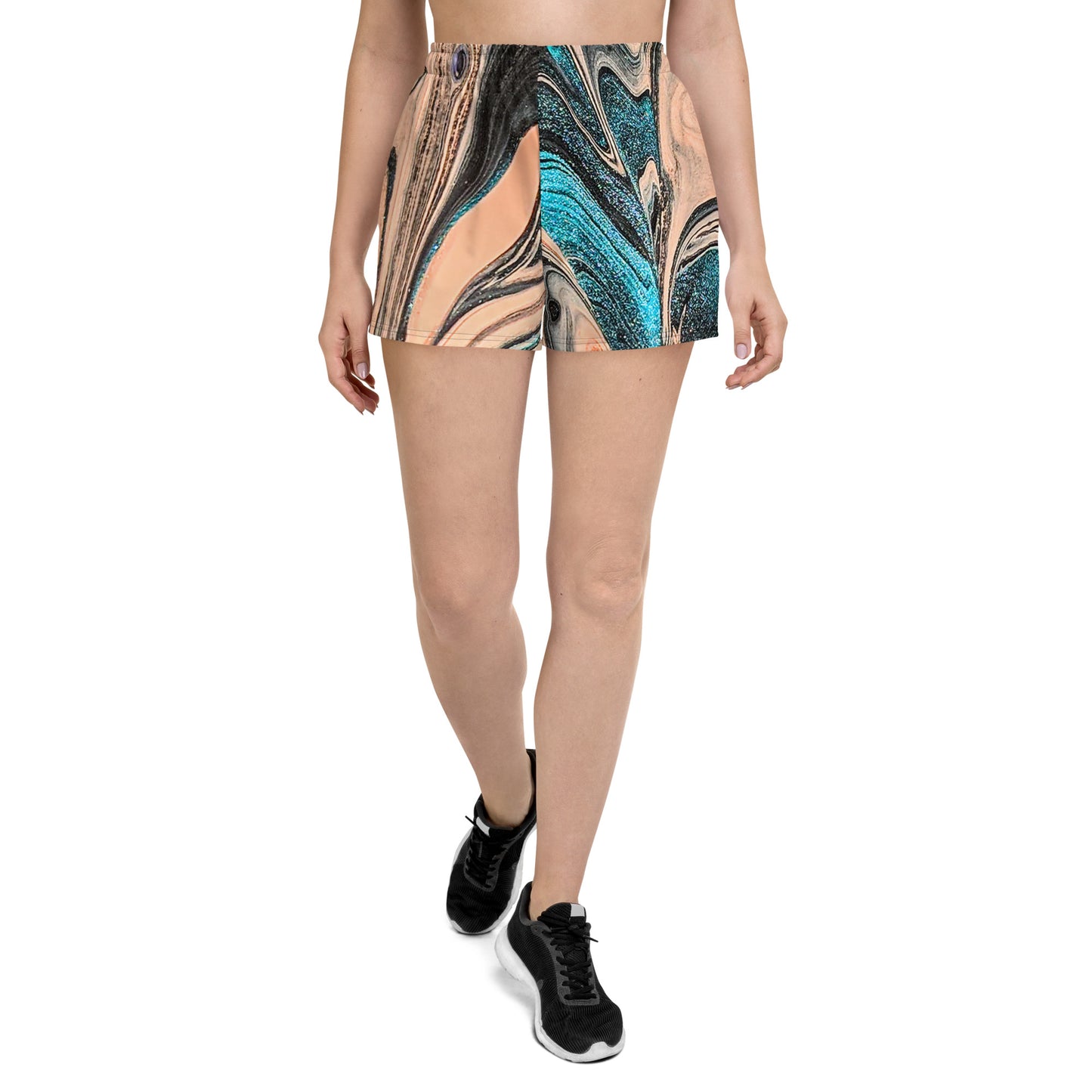 Snooty Fox Art Women’s Athletic Shorts - Romero Design Gem Stone