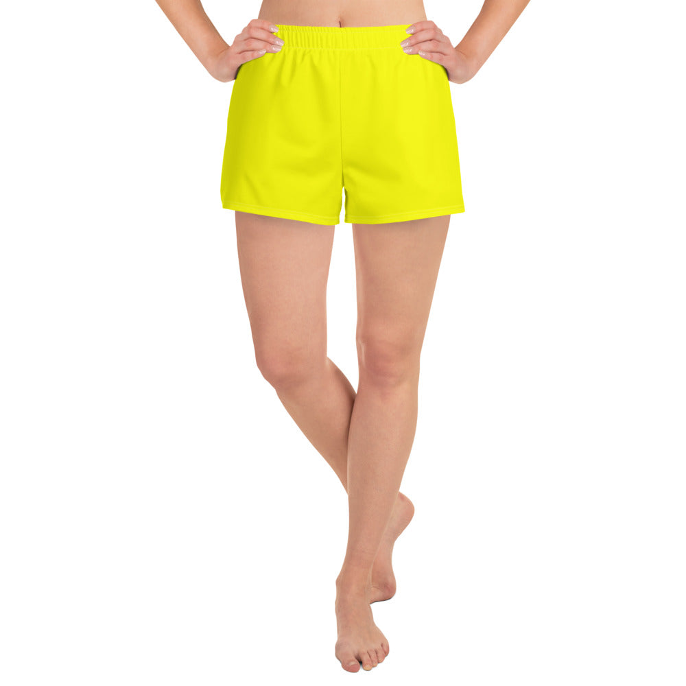 Snooty Fox Art Women’s Athletic Shorts - Lemon Yellow