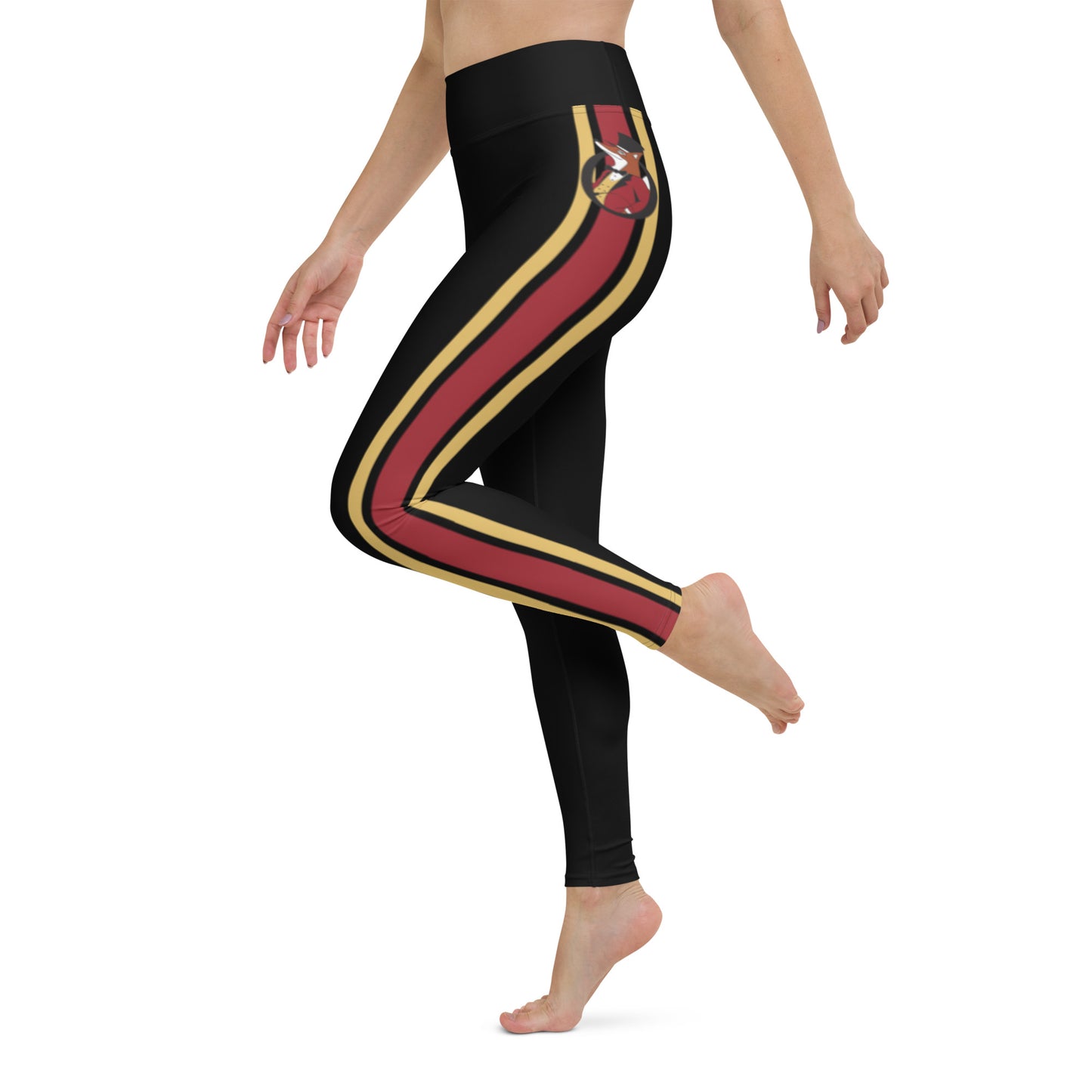 Snooty Fox Art Yoga Leggings - Snooty Fox Art Logo & Stripes