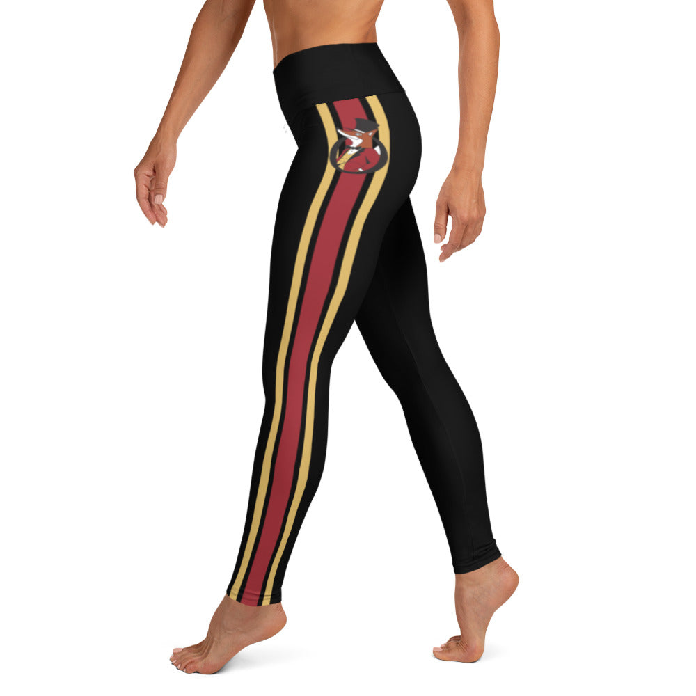 Snooty Fox Art Yoga Leggings - Snooty Fox Art Logo & Stripes