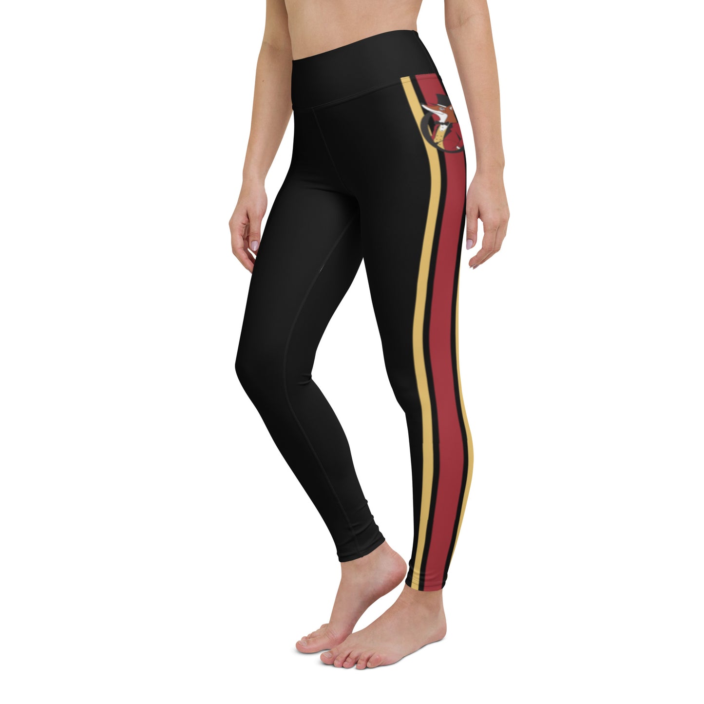 Snooty Fox Art Yoga Leggings - Snooty Fox Art Logo & Stripes