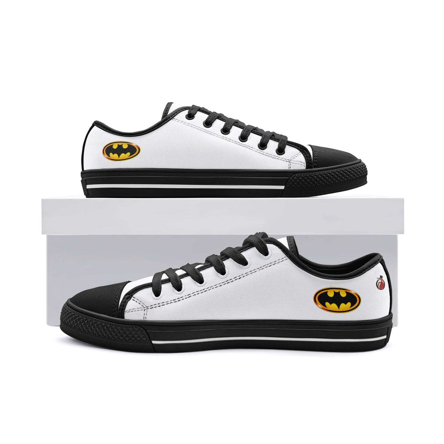 Snooty Fox Art Unisex Low Top Canvas Shoes - Batman Logo