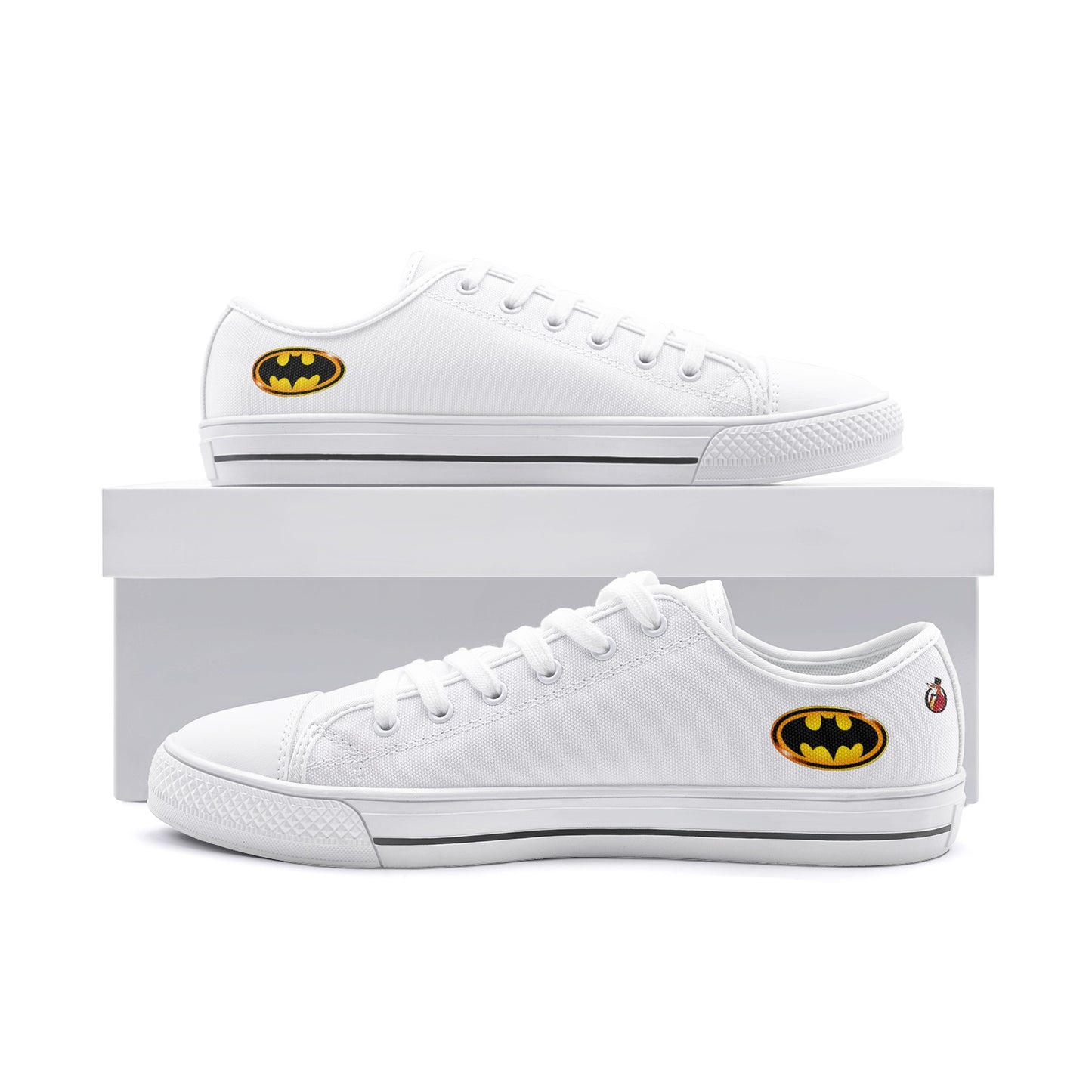 Snooty Fox Art Unisex Low Top Canvas Shoes - Batman Logo