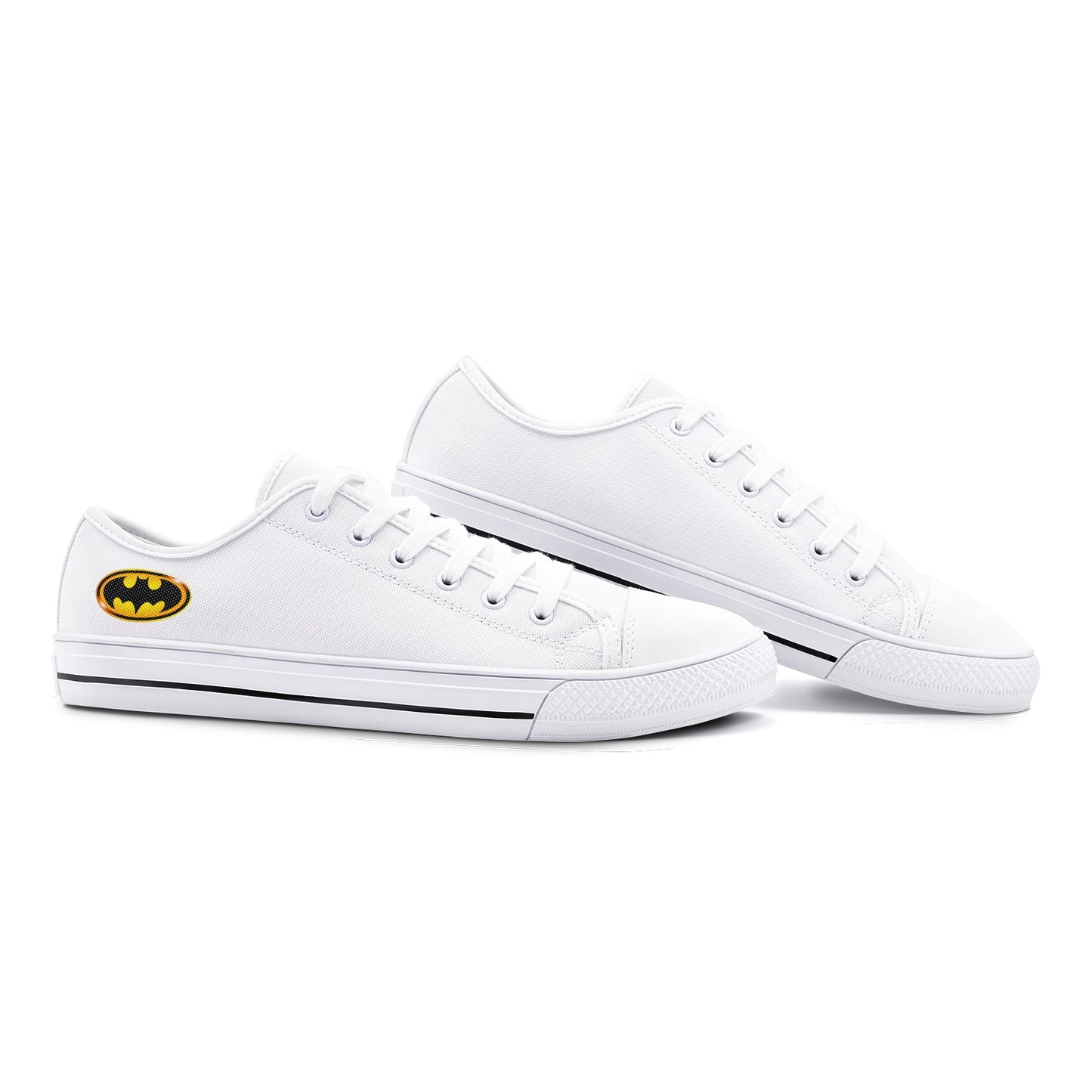 Snooty Fox Art Unisex Low Top Canvas Shoes - Batman Logo