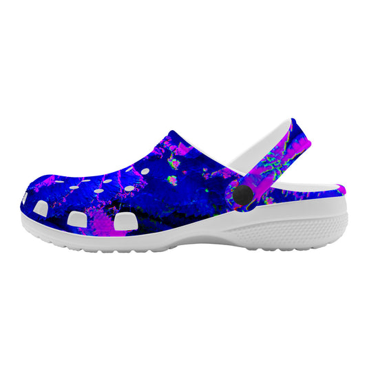 Snooty Fox Art Crocs Clogs - Neon Purple