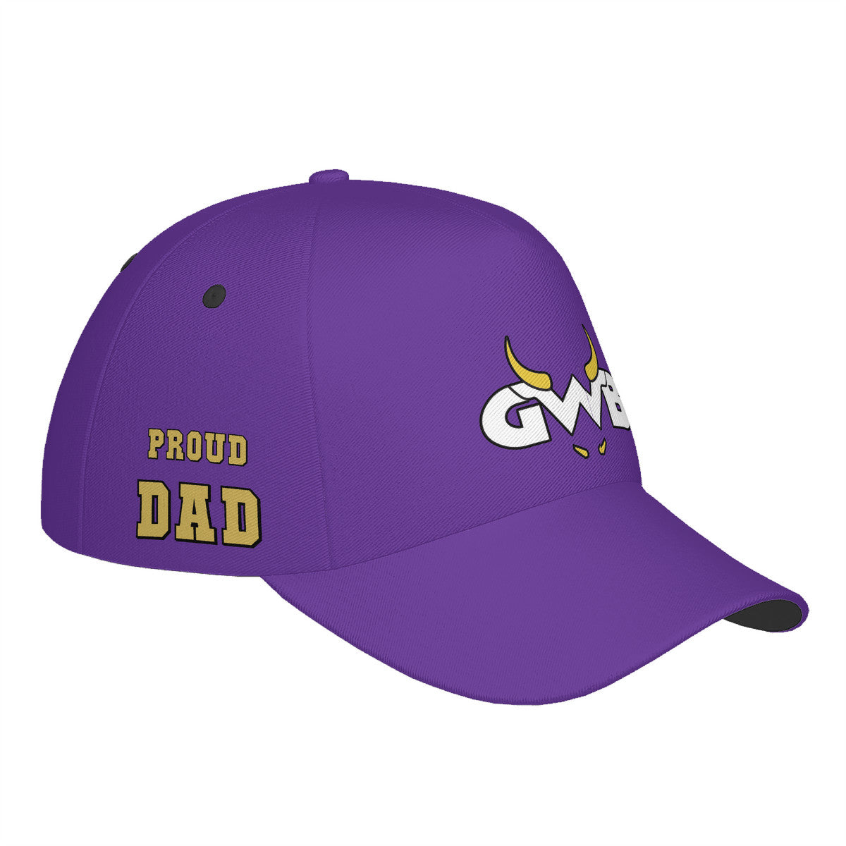 Snooty Fox Art - HC_T9 Curved Brim Baseball Cap (AOP) - GWB Proud Dad