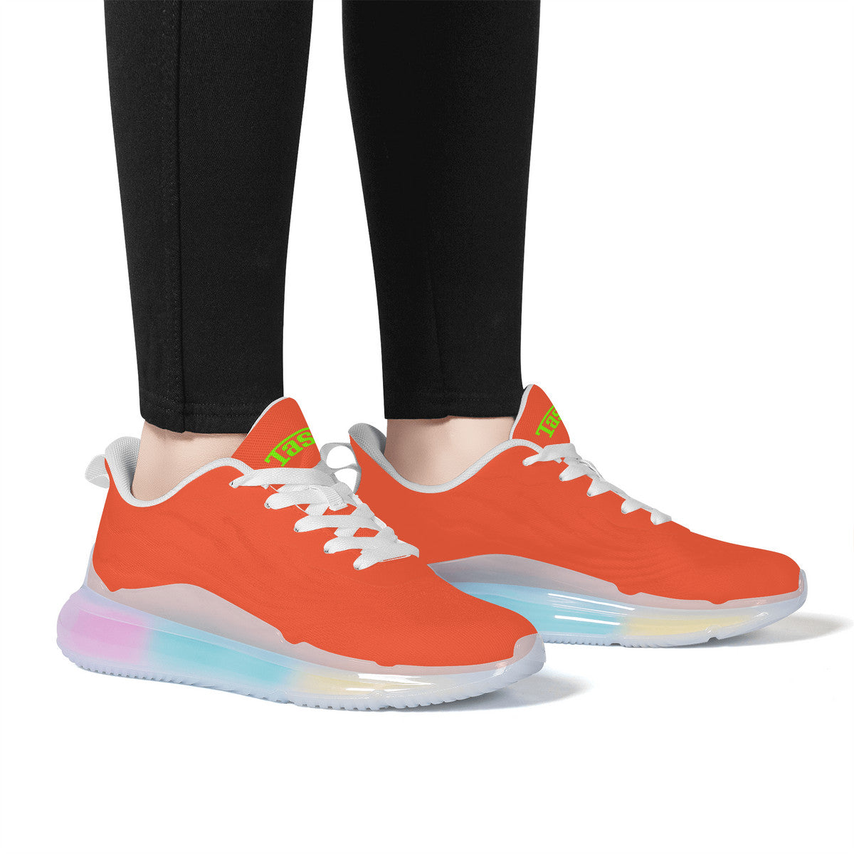 Snooty Fox Art Women's Rainbow Atmospheric Cushion Running Shoes Mex Orange