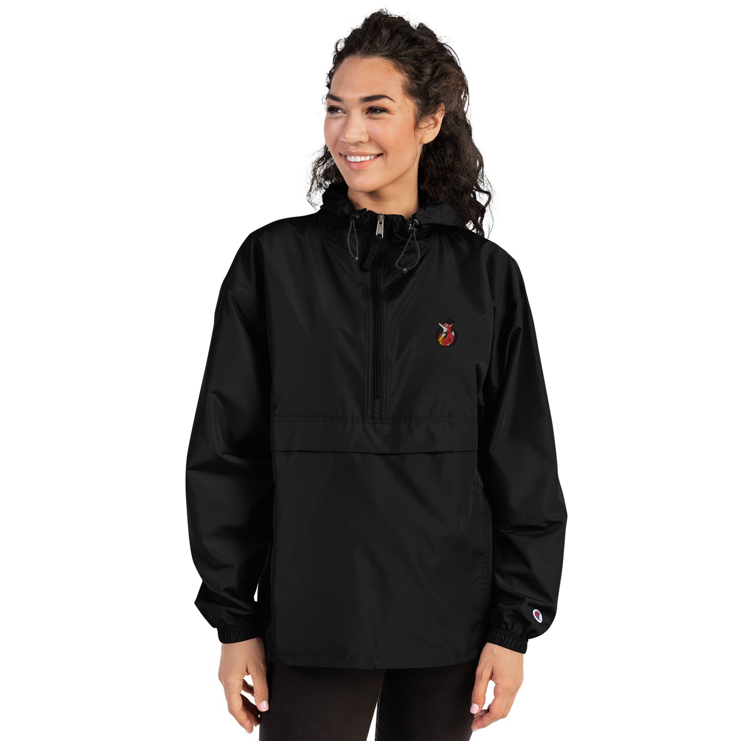Snooty Fox Art Embroidered Champion Packable Jacket - Snooty Fox Art Logo