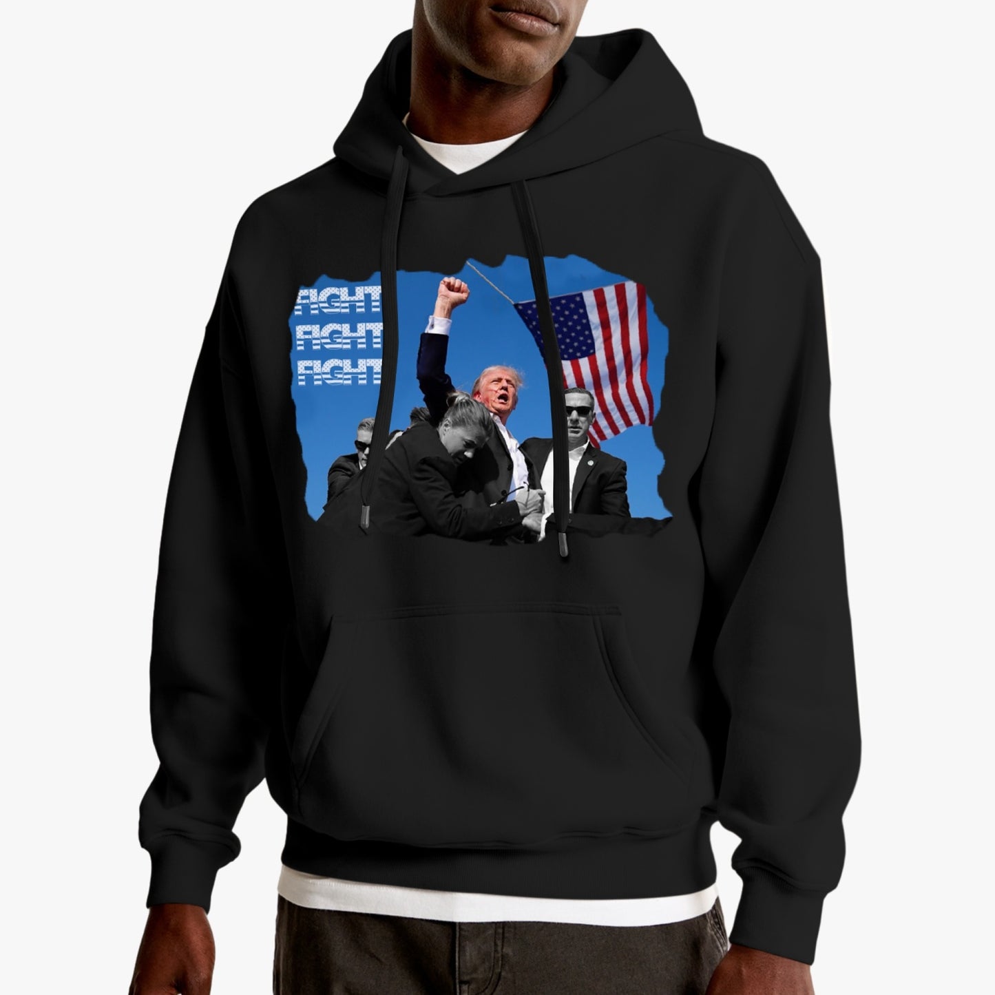 Snooty Fox Art Unisex Premium Pullover Hoodie - Fight, Fight, Fight