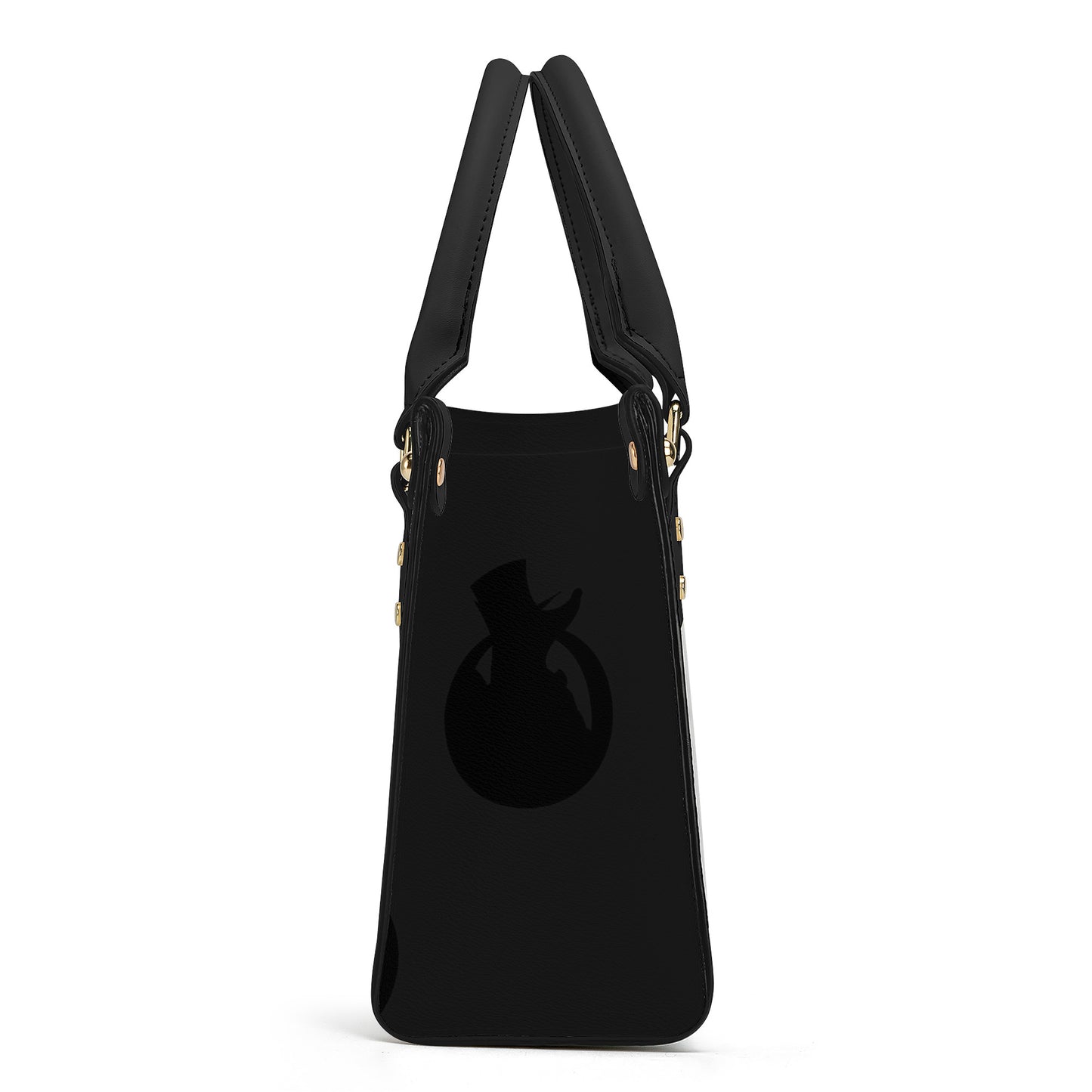 Snooty Fox Art - SF_B3 Luxury Women PU Tote Bag - Black