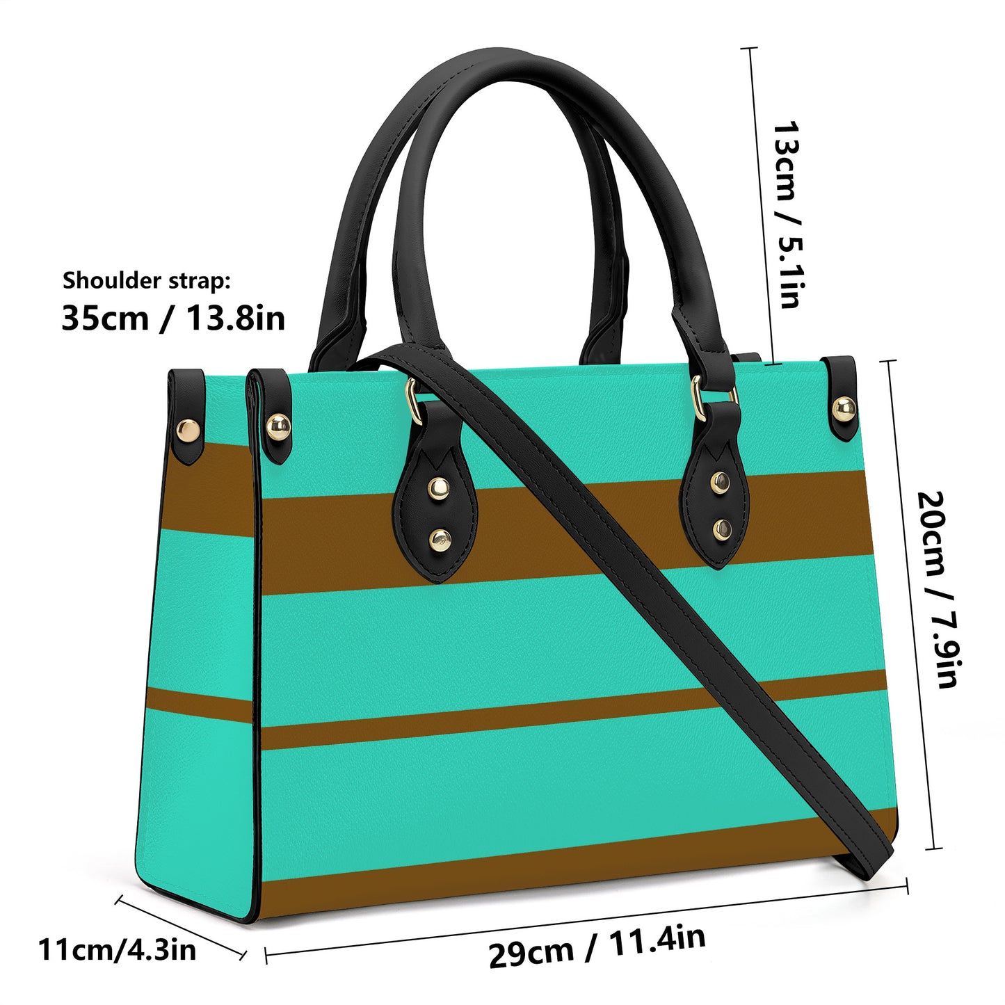 Snooty Fox Art -SF_B3 Luxury Women PU Tote Bag - Black -
