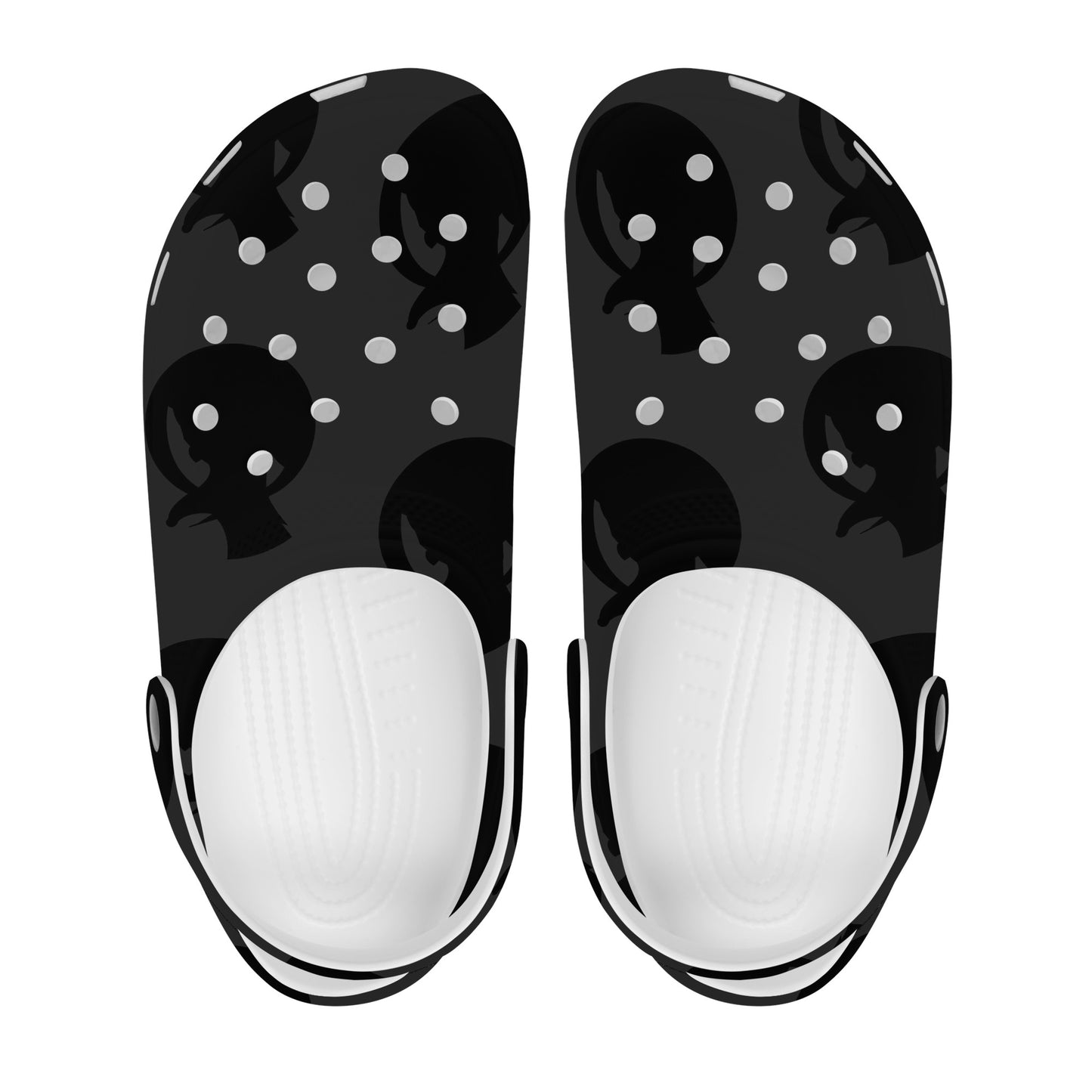 Snooty Fox Art Crocs Clogs - Black