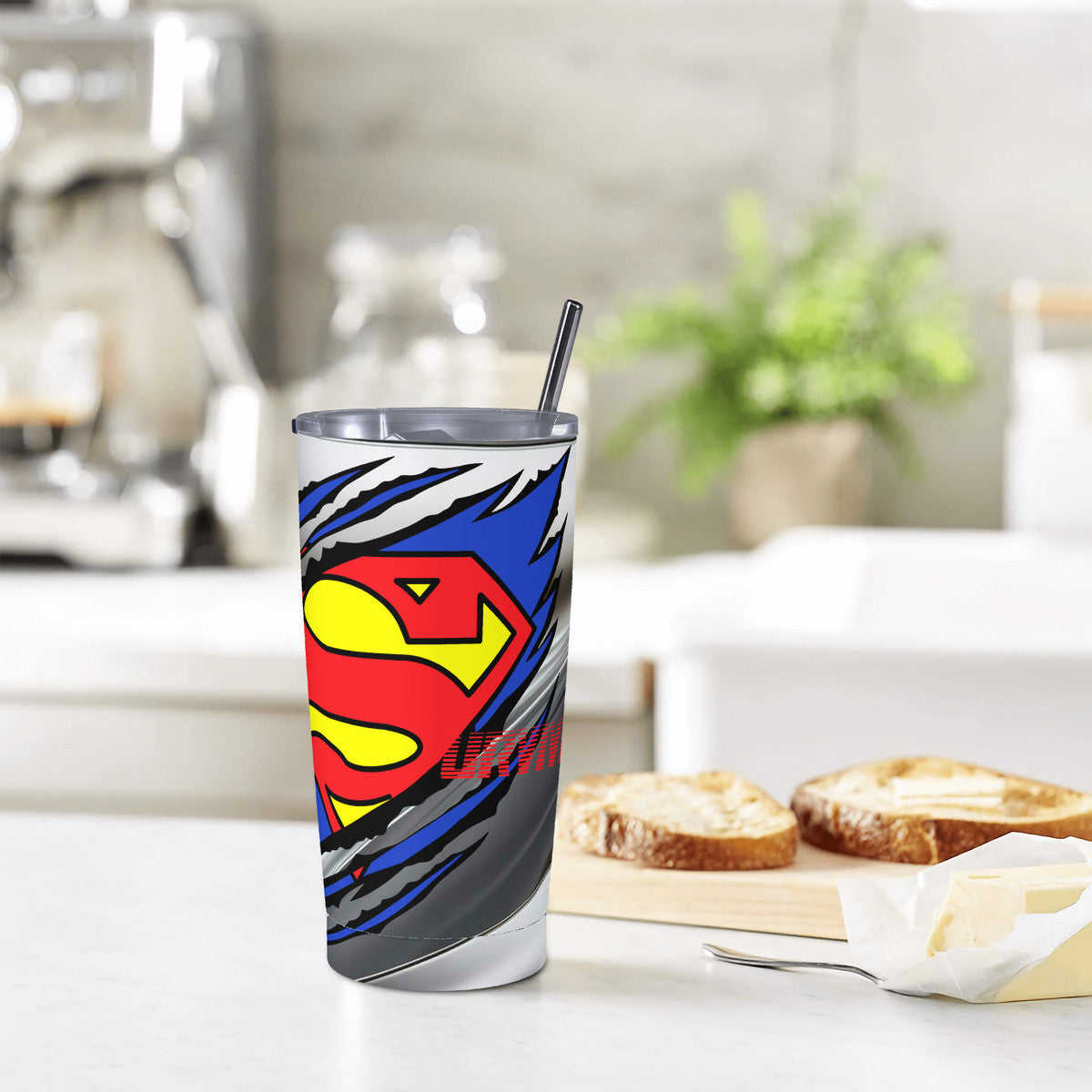 Snooty Fox Art - HC_C81 20oz Stainless Steel Straw Lid Cup - Survivor