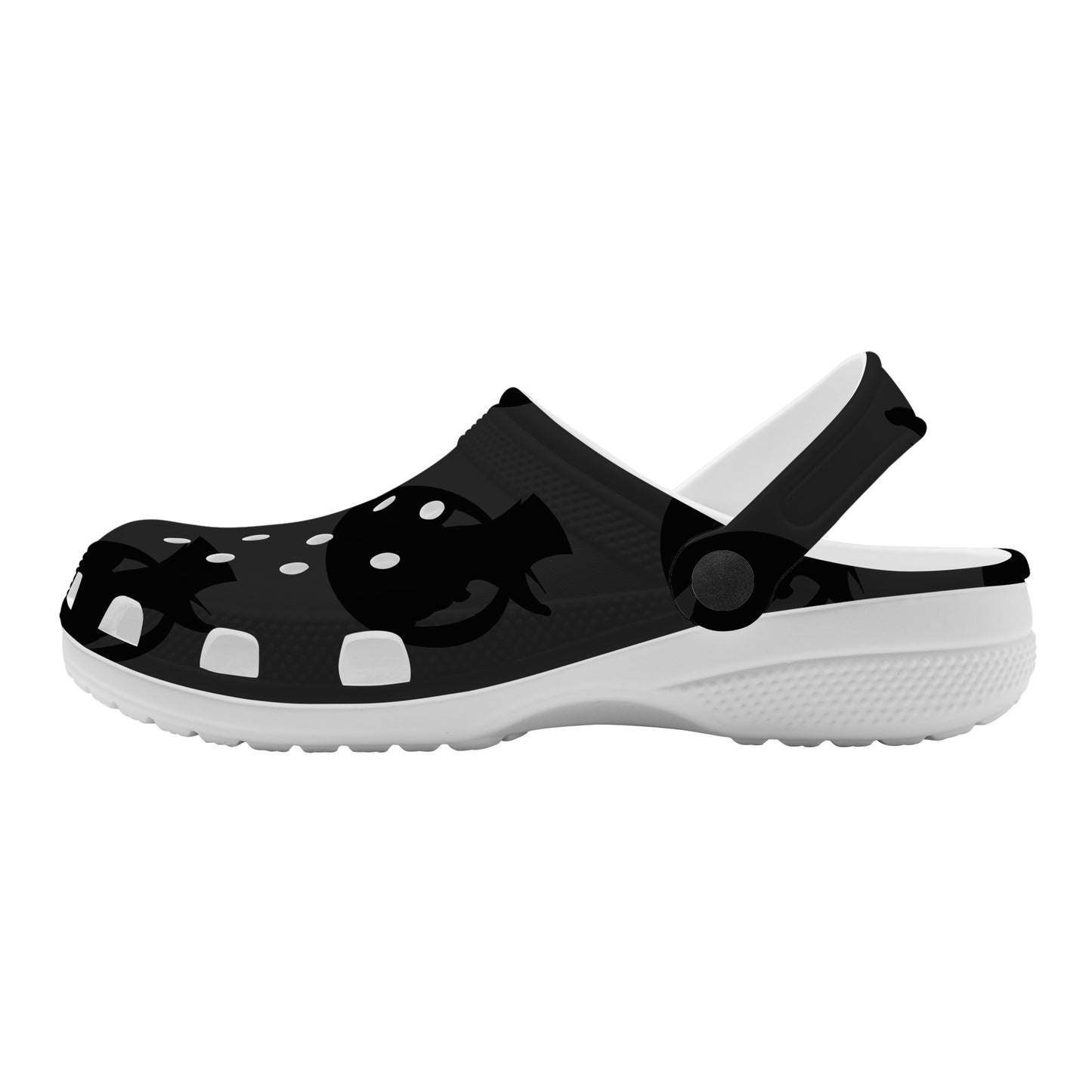 Snooty Fox Art Crocs Clogs - Black