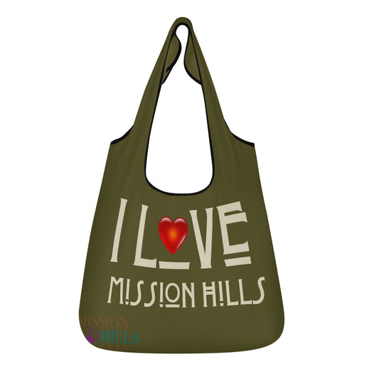 Snoty Fox Art KO 3 Pcs Grocery Bags - I Love Mission Hills