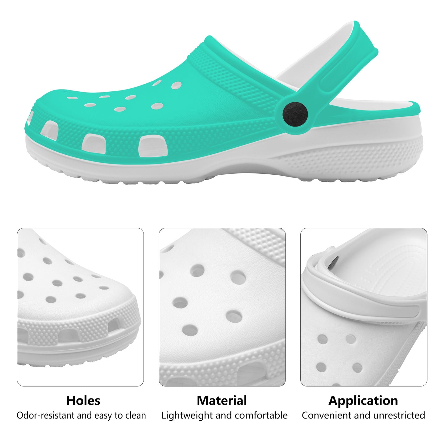 Snooty Fox Art Crocs Clogs - Bright Teal