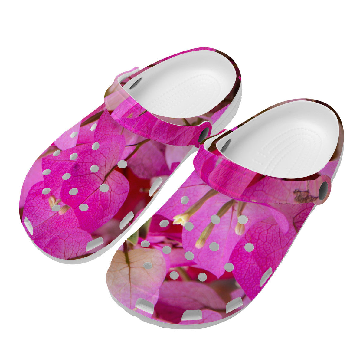 Snooty Fox Art Crocs Clogs - Pink Boogie Blooms