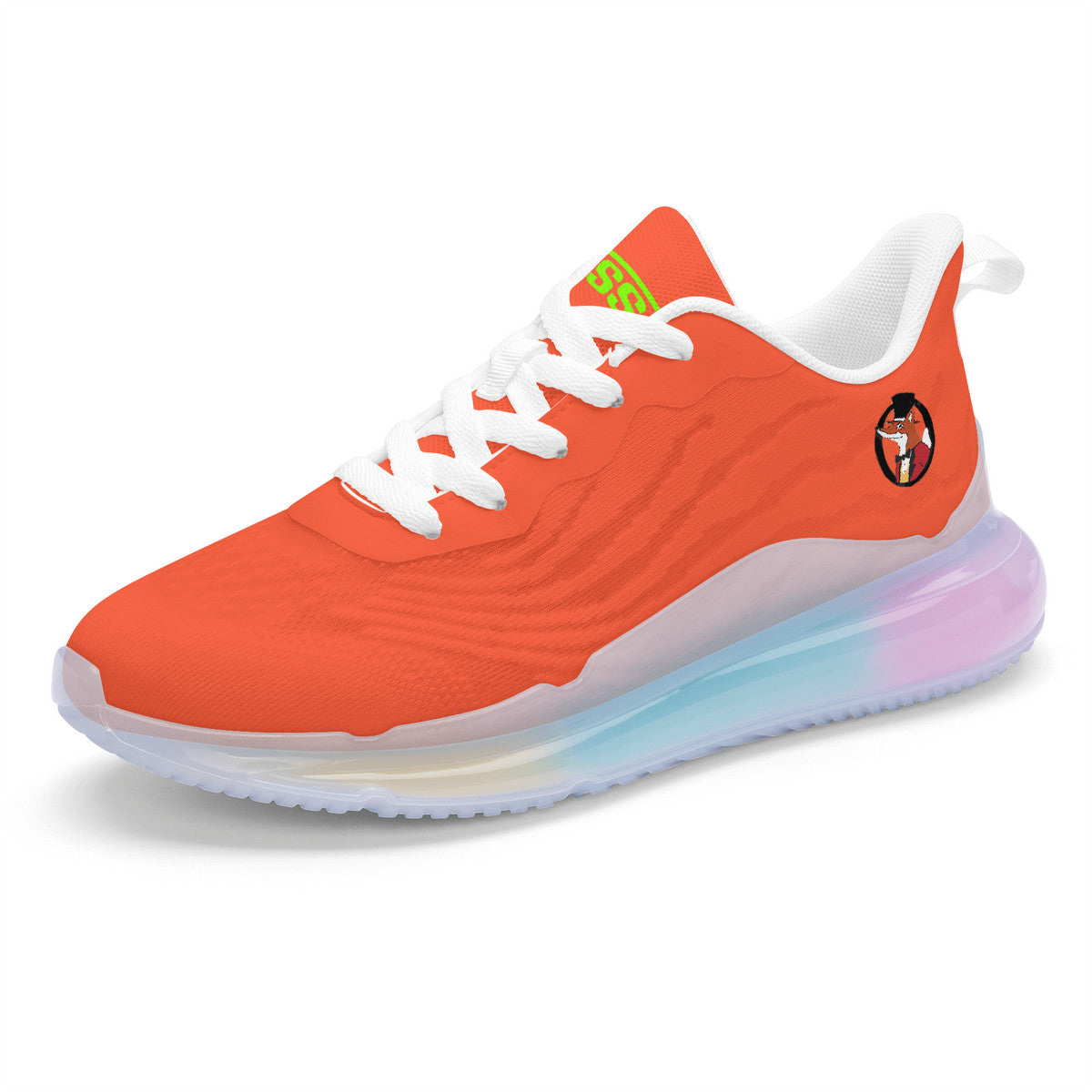 Snooty Fox Art Women's Rainbow Atmospheric Cushion Running Shoes Mex Orange