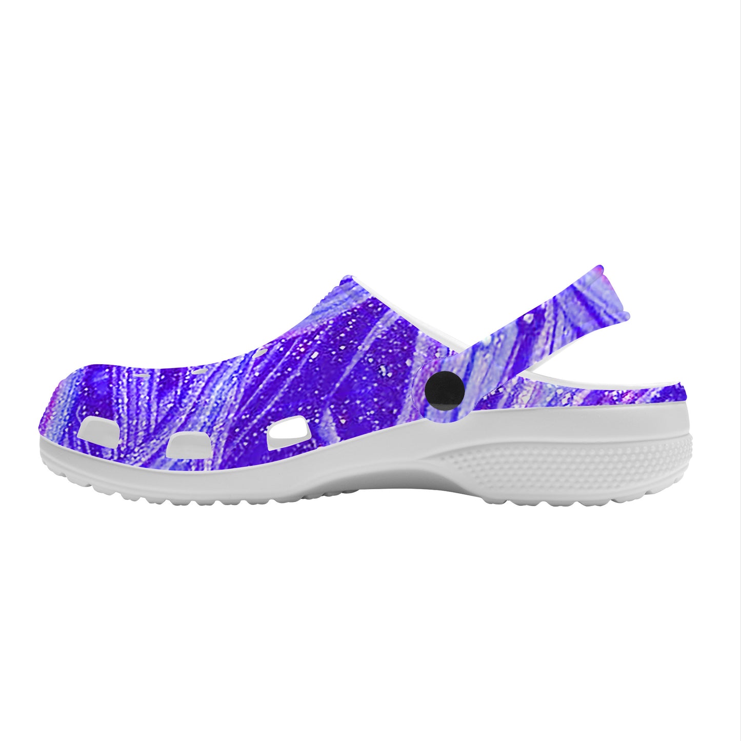 Snooty Fox Art Crocs Clogs - Lavender Swirls