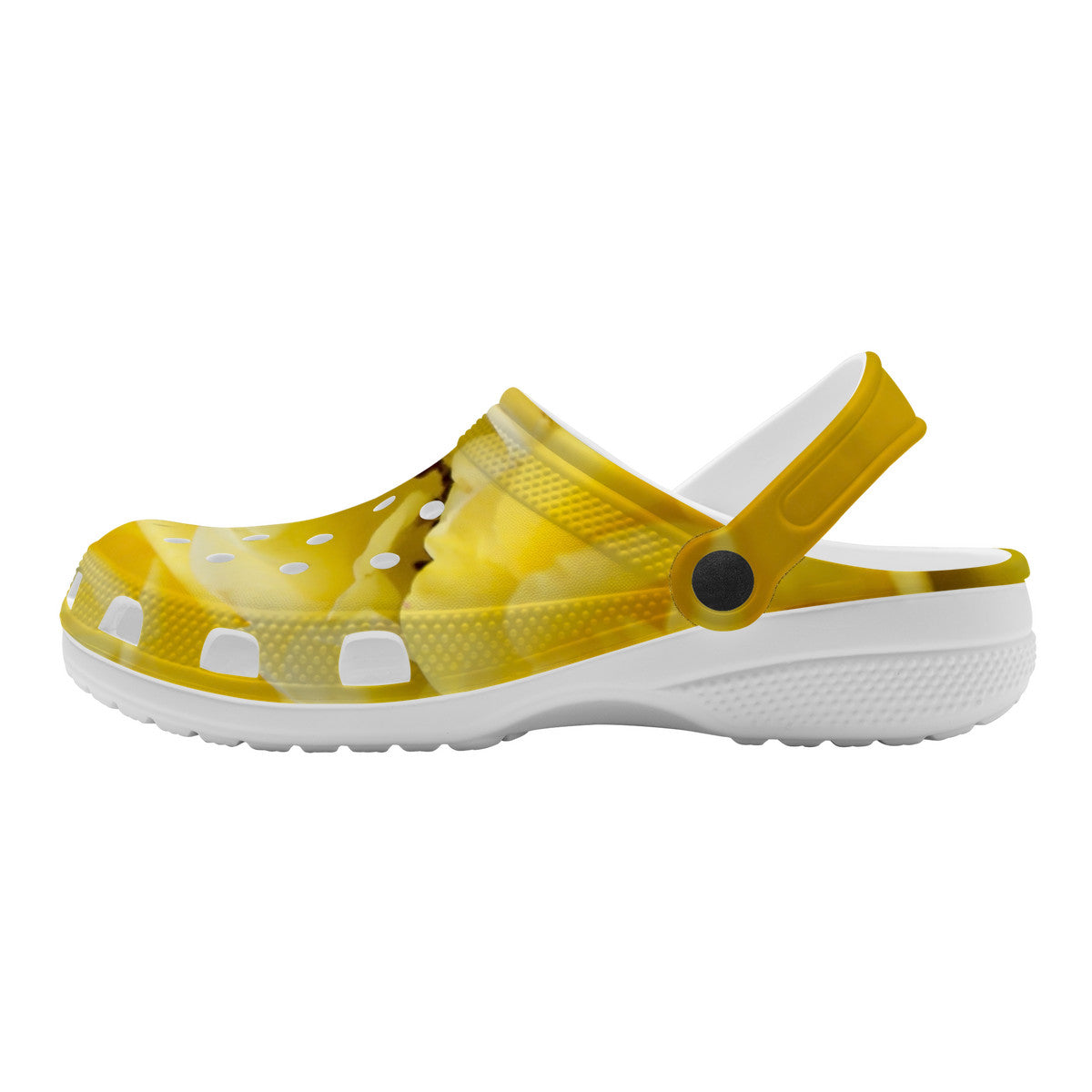 Snooty Fox Art Crocs Clogs - Yellow Rose Blooms