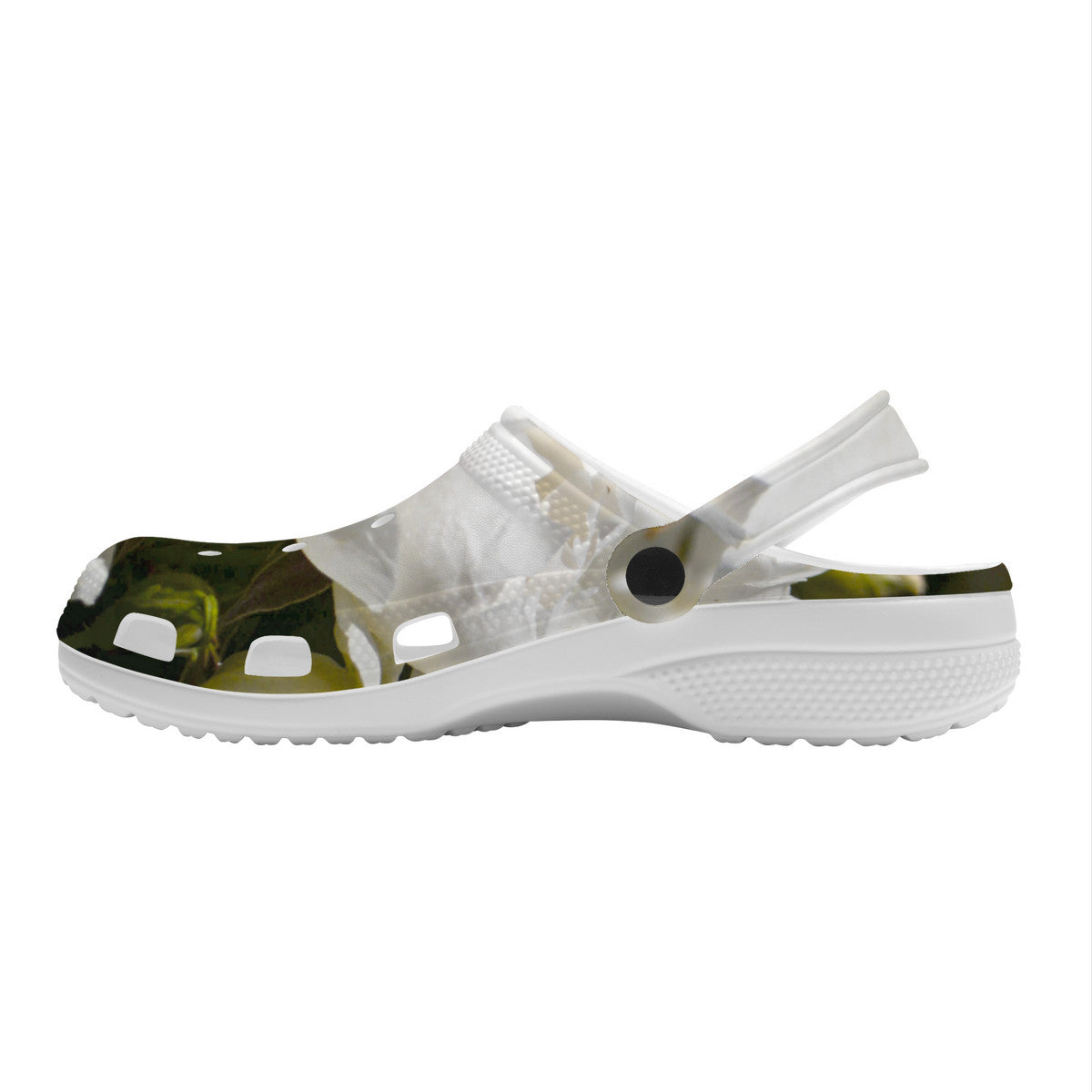 Snooty Fox Art Crocs Clogs - White Roses