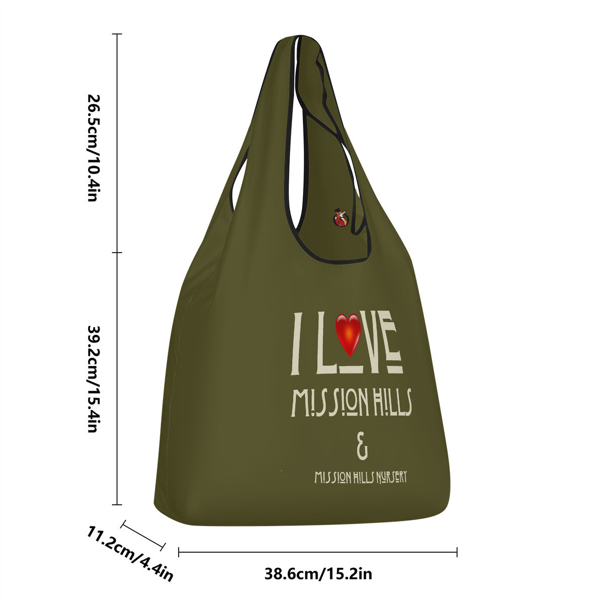 Snooty Fox Art 3 Pcs Grocery Bags - I Love MH