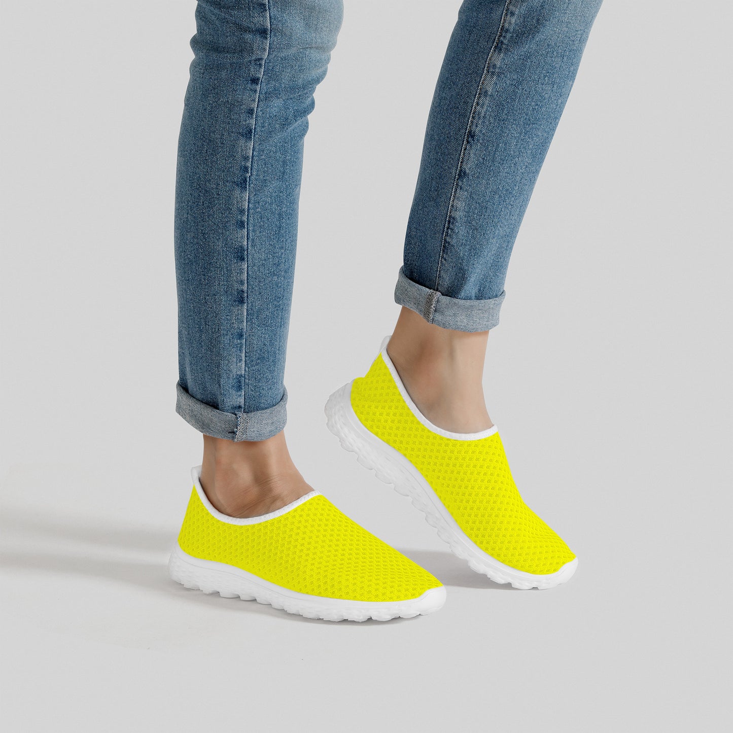 Snooty Fox Art Women's Mesh Running Shoes - Limoncello