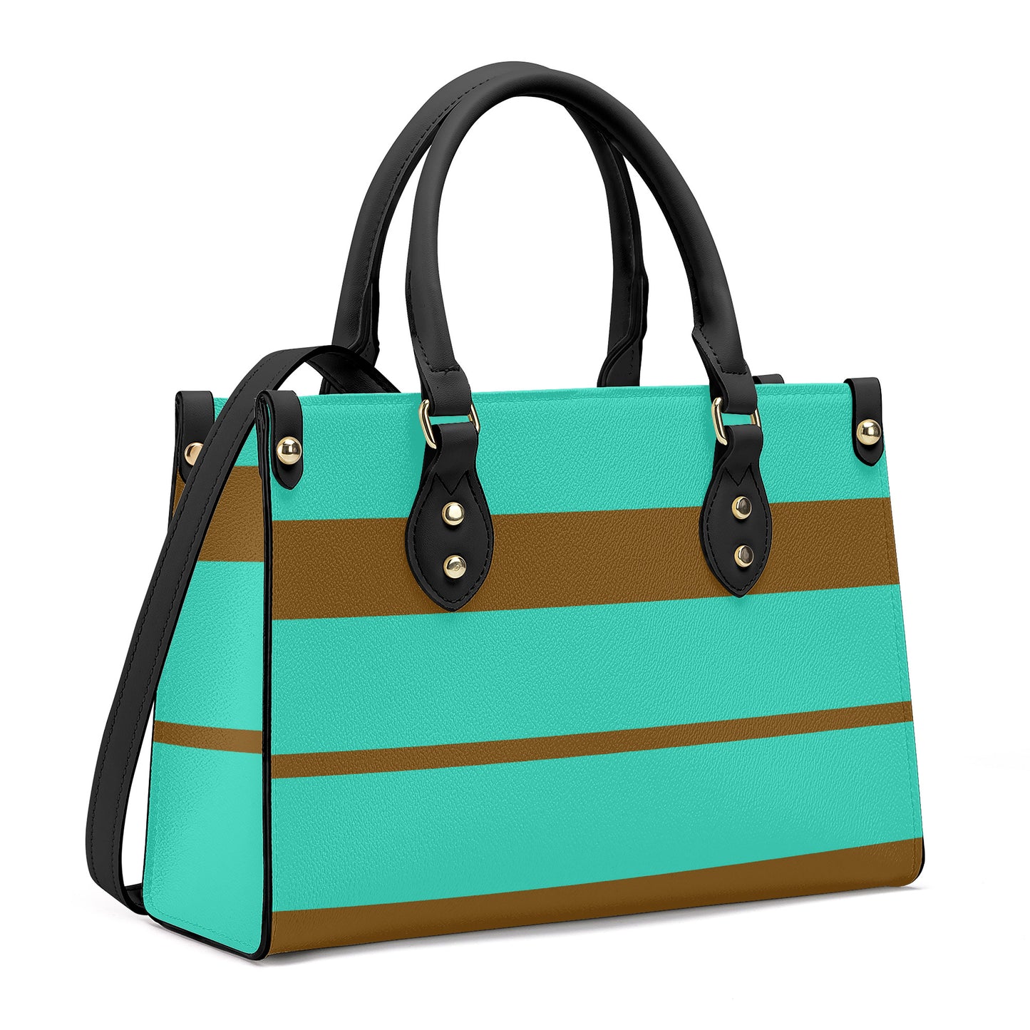 Snooty Fox Art -SF_B3 Luxury Women PU Tote Bag - Black -