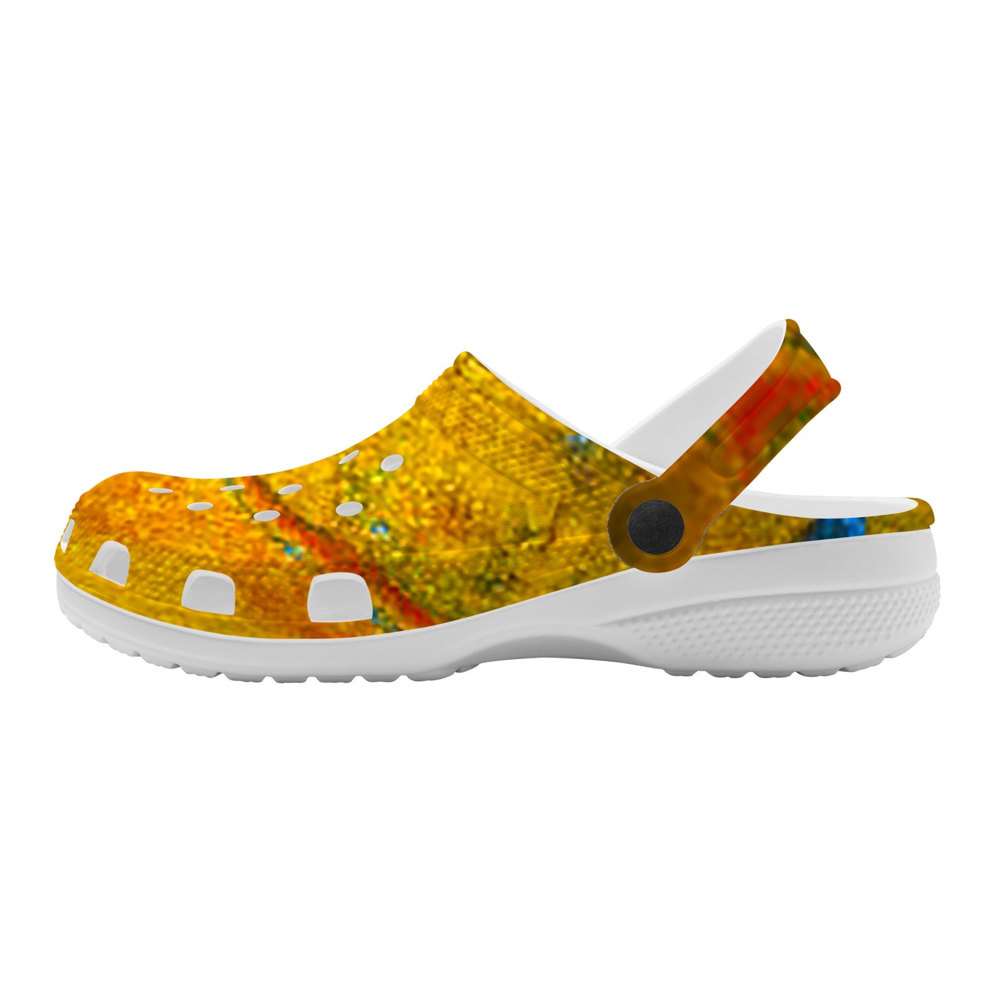 Snooty Fox Art Crocs Clogs - Gold Swirls