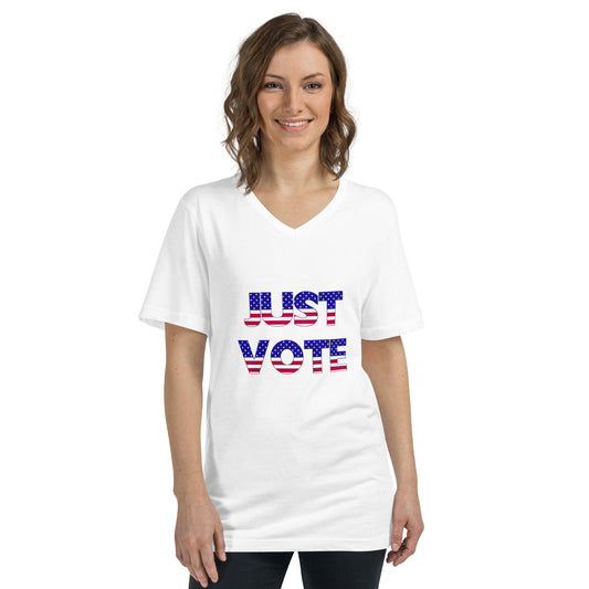 Snooty Fox Art Short Sleeve V-Neck T-Shirt - Just Vote